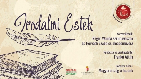 Iroda irodalmi est - Magyarország a hazánk - A Vigadó Művelődési Ház dísztermében, október 19-én (szombat) 18 órától a Frankó Produkciós Iroda irodalmi estet szervez Magyarország a hazánk címmel.
Rendezte és szerkesztette: Frankó Attila
Közreműködik: Réger Wanda színművésznő és Horváth Szabolcs előadóművész
Felolvasás Wass Albert, Márai Sándor, Vörösmarty Mihály, Katona József, Radnóti Miklós, Petőfi Sándor, Bagdi László, Dsida Jenő, Sajó Sándor, József Attila és Kölcsey Ferenc műveiből.
Belépés ingyenes!