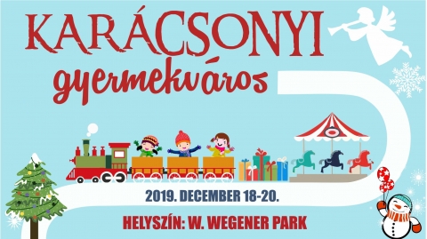 Kar�csonyi Gyermekv�ros, K�zdiv�s�rhely mesev�rosa - �jra megnyitja kapuit a Kar�csonyi Gyermekv�ros, K�zdiv�s�rhely mesev�rosa. Mikul�ssarok, v�s�ri forgatag, szabadt�ri j�t�kok, �lő Betlehem �s sok-sok meglepet�s v�r r�tok. Karitat�v akci�ra is k�sz�l�nk, �gy mindenki kar�csonya sz�p lesz!

PROGRAM:
2019. december 18., szerda
17:00	�vod�k fad�sz�t�se
17:00 	Trixikids Egyes�let � szabadt�ri t�li j�t�kok (egy�r�s foglalkoz�s)
17:30 	Man�cska Napk�zi Otthon mad�retetőinek kihelyez�se
18:00 	Gozefini, a bűv�sz

2019. december 19., cs�t�rt�k
17:00 	Z�ld Nap Egyes�let: P�r�g a csal�d � t�li kiad�s (k�t�r�s csal�di foglalkoz�s)
18:00 	Nagy M�zes Elm�leti L�ceum zenekara � kar�csonyra hangol� dalok
18:30 	Angol zen�s j�t�kok � Akt�v Nők & Helen Doron 

2019. december 20., p�ntek
17:00 	V�rosi k�nyvt�r: A mes�k sz�rny�n � mes�s, interakt�v foglalkoz�s (egy �ra)
18:00 	A kantai templom �nekkara
18:30 	Zarah Kids n�pdalcsoport / a betlehemi l�ng �tad�sa
Hangulatfelelős �s műsorvezető: Kolcs�r Joc� sz�nműv�sz

�lland� programok:
Mikul�ssarok
V�s�ri forgatag
�lő betlehem
�zenj�nk az angyalk�nak
Karitat�v akci�
Elsőseg�ly pont

A rendezv�ny főt�mogat�ja �s meg�lmod�ja a Wegener Pro Sanitate Alap�tv�ny.