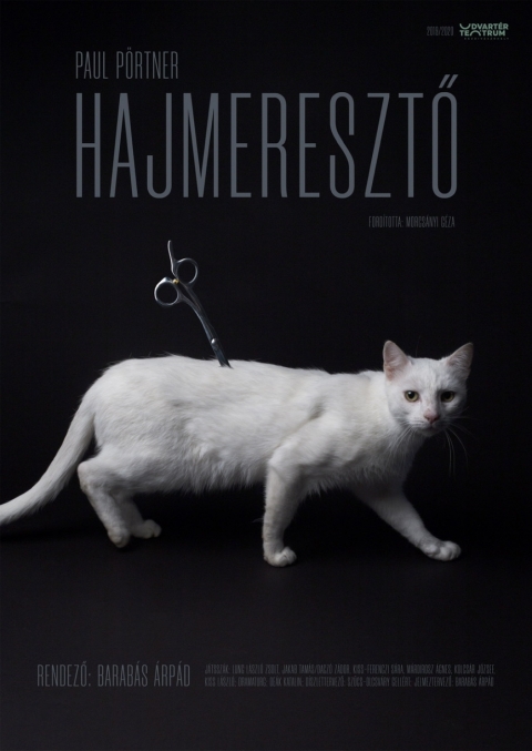 Paul Pörtner: Hajmeresztő - februári előadások - 2020. február 11., 13:00 - Diák előadás, 19:00 - Toldi bérlet
2020. február 12., 13:00 - Diák előadás, 19:00 - Szabad előadás
Isabel Czerny, a világhírű zongorista a Hajmeresztő Fodrászat felett lakik; éppen európai turnéjára készül, és lázasan gyakorol. Zongorajátékát mi a fodrászatból halljuk, és nem is sejtjük, hogy közben a művésznőt odafent kegyetlenül meggyilkolják. A nyomozók – akik folyamatosan figyelték az épületet – állítják, hogy a tettes csakis a fodrászatból mehetett fel a helyszínre, és miután végzett áldozatával, csakis a fodrászatba térhetett vissza. Azaz: a gyilkos közöttünk van. A nyomozók a segítségünket kérik, hiszen nézőkként szemtanúi voltunk annak, ami a gyilkosságot megelőzően a fodrászatban történt. Mi több: ha a gyanúsítottak cselekedeteit alaposan megfigyeltük, és minden részletet pontosan megjegyeztünk, együtt leplezhetjük le az elkövetőt.
Nick Rossetti • Lung László Zsolt
Barbara DeMarco • Kiss-Ferenczi Sára
Tony Whitcomb • Jakab Tamás, Daczó Zádor
Mrs. Schubert • Márdirosz Ágnes
Eddie Lawrence • Kolcsár József
Mikey Thomas • Kiss László
fordította: Morcsányi Géza
díszlet: Szűcs-Olcsváry Gellért
dramaturg: Deák Katalin
rendező: Barabás Árpád