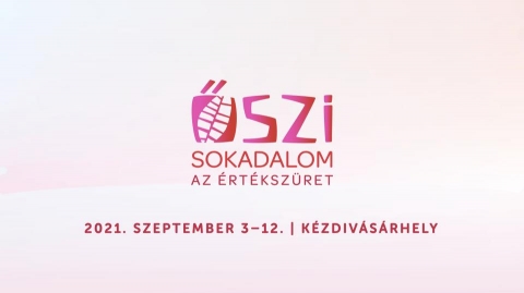 Őszi Sokadalom 2021 K�zdiv�s�rhely programja - Az Őszi Sokadalom 2021 K�zdiv�s�rhely programja

2021. szeptember 3., p�ntek
17:00 / PRO URBE d�jak �tad�sa / Vigad� Művelőd�si H�z (D�szterem)
17:00 / A Tanul�k Klubja mazsorettcsoportjainak �s f�v�sainak ny�lt �r�ja / W. Wegener park
19:00 / BORUDVAR: Kardiofakt�ra koncert / Jazz Bistro & Winery


2021. szeptember 4., szombat
09:00 / PITY�KAFESZTIV�L a Tegy�nk K�zdisz�k�rt Egyes�let szervez�s�ben / Moln�r J�zsi�s park
12:00 / Megnyit�: V. BODONI ZSUZSA EML�KKI�LL�T�S. Megnyitja dr. De�k Ferenc magyartan�r, verset mond J�zsa Ir�n tan�rnő. H�zigazda dr. Dim�ny Attila m�zeumvezető / Incze L�szl� C�ht�rt�neti M�zeum
19:00 / BORUDVAR / Jazz Bistro & Winery


2021. szeptember 5., vas�rnap
19:00 / BORUDVAR: Fernet Blues Company koncert / Jazz Bistro & Winery
20:00 / VIGAD� MOZI: SPIR�L (magyar filmdr�ma, 2020/120 perc), bemutat� / Vigad� udvar (eső eset�n Vigad� Művelőd�si H�z)

2021. szeptember 6., h�tfő
17:00 / Felsőr�kosi hagyom�nyőrző dalcsoport / Nyugd�jas Klub
20:00 / VIGAD� MOZI: BECS�SZ� SZERELEM (magyar v�gj�t�k, 2021/96 perc), bemutat� / Vigad� udvar (eső eset�n Vigad� Művelőd�si H�z)

2021. szeptember 7., kedd
19:00 / EVIL�GI: MICSODA �TJAI (Cseh Tam�s eml�kest) / Vigad� udvar (eső eset�n Vigad� Művelőd�si H�z)
20:00 / MUSK�TLI ZENEKAR (magyar n�taest) / Nyugd�jas Klub
21:00 / VIGAD� MOZI: FELK�SZ�L�S MEGHAT�ROZATLAN IDEIG TART� EGY�TTL�TRE (magyar romantikus dr�ma, 2020/95 perc), bemutat� / Vigad� udvar (eső eset�n Vigad� Művelőd�si H�z)

2021. szeptember 8., szerda
20:00 / UDVART�R TE�TRUM / Ray Cooney: Ketten a neten / Vigad� udvar (eső eset�n Vigad� Művelőd�si H�z)

2021. szeptember 9., cs�t�rt�k
18:00 / K�nyvbemutat� / GY�RGY BOTOND � RANCZ ZSOLT: Mitől d�glik a l�gy? / Vigad� udvar (eső eset�n Vigad� Művelőd�si H�z)
20:00 / UDVART�R TE�TRUM / Ray Cooney: Ketten a neten (esőnap) / Vigad� udvar (eső eset�n Vigad� Művelőd�si H�z)
20:00 / UDVART�R TE�TRUM / Yasmina Reza: Műv�szet / Vigad� udvar (eső eset�n Vigad� Művelőd�si H�z)

2021. szeptember 10., p�ntek
12:00 / TERM�K- �S K�ZMŰVES V�S�R / G�bor �ron t�r
12:00 / Ifj�s�gi t�r: Innov�ci� az informatika �s az elektrotechnika �tv�zet�vel �RAVASZ ANDR�S ZOLT�N, fiatal kov�sznai feltal�l� előad�sa / G�bor �ron park
13:00 / Ifj�s�gi t�r: A Z�LD NAP EGYES�LET PROGRAMJAI / G�bor �ron park
14:00 / Ifj�s�gi t�r: Magyar Fiatalok 2020 � R�CZ ZS�FIA, fiatalok�rt felelős helyettes �llamtitk�r (HU) / G�bor �ron park
14:00 / GYERMEKV�ROS: Cs�kos, p�tty�s, kock�s gyermekek tere / G�bor �ron park
15:00 / Ifj�s�gi t�r: VITAT�R � tanulj meg vit�zni / G�bor �ron park
17:00 / V�S�RNYIT�: a Tanul�k Klubja mazsorettcsoportjainak �s f�v�szenekar�nak fell�p�se. Vez�nyel: Gyergyai Barna. A mazsorettesek vezetője Kis Katalin. / Vigad� Művelőd�si H�z előtti t�r
17:00 / KOKT�LPARTY: Kalandoz�s a gin tonic vil�g�ba a GADO �s a S�ti �den k�z�s szervez�s�ben / S�ti �den
18:00 / Ki�ll�t�smegnyit� / NAGY LAJOS: L�LEKJELENL�T / Vigad� udvar (eső eset�n Vigad� Művelőd�si H�z)
19:30 / Koncert: OLD BUMER�NG / Kasz�rnya előtti t�r *
21:15 / Koncert: THE CRAZY PLUMBERS / Kasz�rnya előtti t�r *

* A jelenleg �rv�nyben l�vő orsz�gos szab�lyoz�s �rtelm�ben, szabadt�ri koncerten csak olt�si igazol�ssal vagy 3 napn�l nem r�gebbi negat�v teszttel lehet r�sztvenni.
Tesztel�st a helysz�nen is v�geznek.

2021. szeptember 11., szombat
10:00 / TERM�K- �S K�ZMŰVES V�S�R / G�bor �ron t�r
11:00 / GYERMEKV�ROS: Cs�kos, p�tty�s, kock�s gyermekek tere / G�bor �ron park
11:00 / Ifj�s�gi t�r: Ismerd meg a MAKOSZ-t / G�bor �ron park
12:00 / Ifj�s�gi t�r: UT�NP�TL�S NEVEL�S J�GEN � Bemutatkoznak HC Bik�k, H�romsz�ki �gy�sok �s a balettkorcsoly�sok / G�bor �ron park
14:00 / Ifj�s�gi t�r: Tanulj meg slamelni � SLAM WORKSHOP P�ter Blanka �s J�rai Rich�rd slamerekkel / G�bor �ron park
15:00 / Ifj�s�gi t�r: A sport az �letem � GYURTA D�NIEL olimpiai, h�romszoros vil�g- �s k�tszeres Eur�pa-bajnok magyar �sz� / G�bor �ron park
15:00 / Utcazene: ILKA & �DUA / Vigad� előtti t�r
16:00 / Utcazene: HOUSE OF PIONEERS / Vigad� előtti t�r
17:00 / Utcazene: SZANASZ�T BLUES / Vigad� előtti t�r
18:00 / Utcazene: CSOD�S L�NYEK / Vigad� előtti t�r
18:00 / CLASSICAL SINGERS / Nyugd�jas Klub
18:00 / Gyerkőcmusical / MOLN�R J�ZSI�S �LTAL�NOS ISKOLA: A PADL�S / Vigad� udvar (eső eset�n Vigad� Művelőd�si H�z)
19:00 / Utcazene: THE FUZZ BUTTON / Vigad� előtti t�r
19:30 / Koncert: EGO SUM / Kasz�rnya előtti t�r *
20:00 / Ifj�s�gi t�r: G�SP�R CLAUDIUS koncert / G�bor �ron park
21:00 / Ifj�s�gi t�r: Slam Open MIC (ny�lt slam verseny) / G�bor �ron park
21:30 / Koncert: SING FLOYD / Kasz�rnya előtti t�r *

A szabadt�ri koncerten csak olt�si igazol�ssal vagy 3 napn�l nem r�gebbi negat�v teszttel lehet r�sztvenni.
Tesztel�st a helysz�nen is v�geznek.

2021. szeptember 12., vas�rnap
10:00 / TERM�K- �S K�ZMŰVES V�S�R / G�bor �ron t�r
11:00 / GYERMEKV�ROS: Cs�kos, p�tty�s, kock�s gyermekek tere / G�bor �ron park
11:00 / Ifj�s�gi t�r: D�lelőtti k�v� politikusokkal / G�bor �ron park
12:00 / Ifj�s�gi t�r: PITTYES2ES �S GYUFA k�z�ns�gtal�lkoz� / G�bor �ron park
13:00 / Ifj�s�gi t�r: SZERVEZETI B�RZE / G�bor �ron park
13:30 / Utcazene: FELSŐH�ROMSZ�KI IFJ�S�GI F�V�SZENEKAR / Vigad� előtti t�r
14:00 / Ifj�s�gi t�r: Stayin`alive � ments �letet! Elsőseg�ly bemutat� � SALVATORE EGYES�LET / G�bor �ron park
15:00 / Ifj�s�gi t�r: A legend�k vil�g�ba � FAZAKAS SZABOLCS, SZ�KELYF�LDI LEGEND�RIUM / G�bor �ron park
15:30 / Utcazene: ILKA & �DUA / Vigad� előtti t�r
16:30 / Utcazene: SZANASZ�T BLUES / Vigad� előtti t�r
17:30 / Utcazene: HOUSE OF PIONEERS / Vigad� előtti t�r
18:00 / Ifj�s�gi t�r: MR. ORIGINALITY � Incze Csaba youtuber k�z�ns�gtal�lkoz� / G�bor �ron park
18:30 / Utcazene: IMETTE / Vigad� előtti t�r
20:30 / Koncert: REPUBLIC / Kasz�rnya előtti t�r *
22:15 / Ifj�s�gi t�r: PYRO � TŰZZSONGLŐR PRODUKCI� az M Studio előad�s�ban / Vigad� udvar

A szabadt�ri koncerten csak olt�si igazol�ssal vagy 3 napn�l nem r�gebbi negat�v teszttel lehet r�sztvenni.
Tesztel�st a helysz�nen is v�geznek.

�LLAND� PROGRAMOK:
08:00�20:00 / CSEREBERE-NAPOK: pap�rszalv�ta, k�rtyanapt�r �s telefonk�rtya ki�ll�t�s �s b�rze a Hobbi Cserebere Klub szervez�s�ben / Gyűjtem�nyek H�za
10:00�19:00 / TERM�K- �S K�ZMŰVES V�S�R / G�bor �ron t�r
11:00�18:00 / GYERMEKV�ROS: Cs�kos, p�tty�s, kock�s gyermekek tere a Gyulafeh�rv�ri Caritas Szoci�lis �gazat szervez�s�ben / G�bor �ron park (eb�dsz�net 14 �s 15 �ra k�z�tt)

A szervezők fenntartj�k a műsorv�ltoztat�s jog�t.