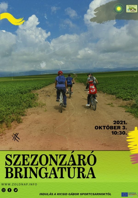 Szezonz�r� ker�kp�rt�ra - 2021. okt�ber 3-�n (vas�rnap) a k�zdiv�s�rhelyi Z�ld Nap Egyes�let a Nemere �tj�n szezonz�r� biciklit�r�t szervez a c�hes v�rosb�l. A megmozdul�s alkalm�val az al�bbi telep�l�seket �rintik: K�zdiv�s�rhely - Szentkatolna - Gelence - Haraly - Imecsfalva - Szentkatolna - K�zdiv�s�rhely. Indul�s reggel 10:30 perckor a Kicsid G�bor Sportcsarnokt�l, hazat�r�s a d�lut�ni �r�kban. A t�raker�kp�roz�s remek kikapcsol�d�st, sportol�si lehetős�get, valamint testi �s lelki felt�ltőd�st biztos�t a r�sztvevők sz�m�ra. 

Sz�ks�ges felszerel�s: az őszi időj�r�snak megfelelő �lt�zet, �lelem �s p�nz ig�ny szerint, no meg term�szetesen egy j� �llapotban l�vő ker�kp�r. A t�ra nem t�l neh�z, 10 �ves kort�l, sebess�gv�lt�s biciklivel teljes�thető. Sisak visel�se melegen aj�nlott, főleg a fiataloknak. Minden �rdeklődőt szeretettel v�rnak, a 14 �ven aluli gyermekek csak �r�sos sz�lői enged�llyel j�hetnek a 38 km hossz� bring�z�sra. (ezzel kapcsolatos formanyomtatv�ny a szervezőktől ig�nyelhető). �rdeklődni, jelentkezni R�duly Attil�n�l (0766. 611066) lehet. Rossz idő eset�n a t�ra elmarad. A t�r�n a r�szv�tel ingyenes.

T�mogat�: Eur�pai Szolidarit�si Test�let. 

M�diat�mogat�k: Profi R�di�, Siculus R�di�, Sz�k-helyek, Kezdi.info, Sz�kely Hirmond�, Polyp Tv, H�romsz�k

Szerző �s plak�tterv: R�duly Attila
