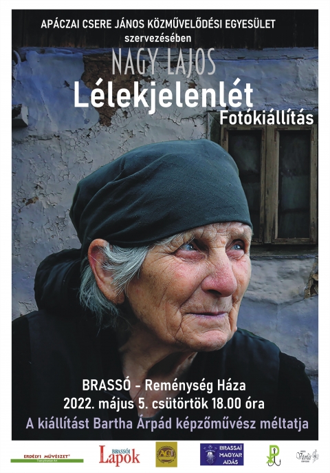 Nagy Lajos L�lekjelenl�t fot�ki�ll�t�sa a Rem�nys�g H�z�ban Brass�ban - Nagy Lajos L�lekjelenl�t fot�ki�ll�t�s�nak megnyit�j�ra ker�l sor a Rem�nys�g H�za ki�ll�t� term�ben Brass�ban 2022. m�jus 5-�n, cs�t�rt�k�n 18:00 �rai kezdettel. A ki�ll�t�st Bartha �rp�d k�pzőműv�sz m�ltatja.

ACSJ KE rendezv�ny megny�t�j�ra 2022. m�jus 5-�n,  cs�t�rt�k�n 18:00 �rakor ker�l sor a Rem�nys�g H�z�ban.

Nagy Lajos K�zdiv�s�rhelyen �lő fot�műv�sz t�bb mint 22000 elfogadott �s ki�ll�tott k�ppel volt jelen nemzetk�zi ki�ll�t�sokon, ahol t�bb mint 2200 d�jat nyert.

1986-t�l tagja a Rom�n Fot�műv�szek Sz�vets�g�nek, AAFR ( Aasociatia Artistilor Fotografi din Romania), 2002-t�l alapit�tagja az MFVSZ-nek (Magyar Fot�műv�szet Vil�gsz�vets�ge-Hungary). 2003-t�l tagja az Amerikai Fot� T�rsas�gnak PSA(Photographic Society of America) , 2005-t�l tagja a N�met Fot� Sz�vets�gnek, DVF (Deutsche Verband fuer Fotigrafie-Germany) , �s 2008-t�l tagja a Nemzetk�zi Fotogr�fusok Egyes�let�nek, UPI (United Photographers International), 2013-t�l az ISF-nek (Images sans Frontiere-France), 2011-t�l tagja a Nemzetk�zi Fot�riporterek Sz�vets�g�nek. 2014-t�l tagja az angol Kir�lyi Fot� T�rsas�gnak RPS (Royal Photographic Society- United Kigdom). A vilagon tobb fot�klubnak, nemzeti es nemzetk�zi sz�vets�gnek tiszteletbeli tagja.

A PSA-nak a �Who is Who in Photography� vil�g ki�rt�kelőj�ben 2006-ban a 9. helyre ker�lt digit�lis k�pfeldolgoz�sban EID, 2007-ben is a 9. helyre kerult EID, 2008-ban az 5. helyre, majd 2009-2010-2011-2012-2013-2014-2015-ben is� Top Exhibitor in the World in PID Color, -Monochrom, Nature and Travel Division� helyez�seket kapott. Ut�na is a vil�g TOP fot�sai k�z�tt szerepel. A Szingapur-i Fot�s T�rsas�g (Photographic Society of Singapore) munk�ss�g��rt a T�rsas�g Platina �rm�j�vel �s Diplom�j�val jutalmazza, a k�nai IUP pedig a Great achievement in Photography kit�ntet�ssel.

T�bb mint 100 egy�ni ki�ll�t�sa volt a vil�gon t�bb orsz�gban, k�zt�k t�bbsz�r�sen Rom�ni�ban, Magyarorsz�gon, Sv�dorsz�gban, Olaszorsz�gban.

Munk�ss�g��rt t�bb �vben nyerte el �Az �v Fot�műv�sze� c�met �gy Rom�ni�ban mint Magyarorsz�gon. 2017-2018-ban �Az MFVSZ �lland� Fot�műv�sze� �s �tveheti az � �letmű� d�jat.