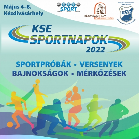A KSE NAPOK programja - 2022 május 4–8 - A KSE NAPOK programja - 2022 május 4–8
A Kézdivásárhelyi Sportegyesület és a Sportiroda közösen szervezett eseményén 15 sportág különböző versenye, bemutatója kap teret.
PROGRAM:
Május 4., szerda
08:00 Kisiskolások minifoci bajnoksága
Helyszín: Kicsid Gábor Sportcsarnok
Jelentkezés: Kocsis Zoltán
10:00 Fogyatékkal élők futóversenye
Helyszín: Sinkovits Stadion
Jelentkezés: Kocsis Zoltán
18:00 Családos futás
Helyszín: Sinkovits Stadion
Jelentkezés: Ráduly Attila / 0766611066
Május 5., csütörtök
08:00 Iskolások minifoci bajnoksága
Helyszín: Kicsid Gábor Sportcsarnok
Jelentkezés: Kocsis Zoltán
14:00 Labdarúgó Iskola Kupa
Helyszín: Sinkovits Stadion
16:00 Sakkverseny gyermekeknek
Helyszín: Kicsid Gábor Sportcsarnok
Jelentkezés: Perdi Róbert / 0765236707
16:00 Cselgáncs verseny 12 súlycsoportnak
Helyszín: Nagy Mózes Sportklub
17:00 Tekebajnokság, csapatverseny
Helyszín: KSE tekepálya
Jelentkezés: Várdó Olivér
Május 6., péntek
08:00 Ifjúsági minifoci bajnokság
Helyszín: Kicsid Gábor Sportcsarnok
Jelentkezés: Kocsis Zoltán
13:00 Futóverseny diákoknak
Helyszín: Sinkovits Stadion
Jelentkezés: Kocsis Zoltán
14:00 Labdarúgó Iskola Kupa
Helyszín: Sinkovits Stadion
15:00 Hoya Liga: iskola bajnokság U12-es korosztály számára
Helyszín: Turóczi Mózes Iskola
Jelentkezés: Csutak András, Farkas Alpár
15:00 Kerékpár-ügyességi verseny gyerekeknek/ifjaknak
Helyszín: betonpálya, zöldövezet
Jelentkezés: Kendu Egyesület és KSE kerékpár szakosztály
15:00 Amatőr asztalitenisz bajnokság
Helyszín: Kicsid Gábor Sportcsarnok
Jelentkezés: Kanabé Szilárd / 0746775610
15:00 Lábtenisz bajnokság gyermekeknek
Helyszín: Sinkovits Stadion
Jelentkezés: Vitán Domokos / 0725605247
16:00 Sakkverseny felnőtteknek
Helyszín: Kicsid Gábor Sportcsarnok
Jelentkezés: Perdi Róbert / 0765236707
16:00 Simon Ferenc – Simon András Emlékserleg
Helyszín: Kicsid Gábor Sportcsarnok
Jelentkezés: Bede Tihamér
17:00 Tekebajnokság, csapatverseny
Helyszín: KSE tekepálya
Jelentkezés: Várdó Olivér
18:00 ÜNNEPI FELVONULÁS a Tanulók Klubja Fúvószenekara és Mazsorettcsoportjai, valamint a KSE táncszakosztálya közreműködésével
Helyszín: Sinkovits Stadion
Május 7., szombat
08:00 Gyalogtúra a Nagykőhavasra
Jelentkezés: Szőcs János / 0741037 818
08:00 Minifoci bajnokság
Helyszín: Kicsid Gábor Sportcsarnok
Jelentkezés: Kocsis Zoltán
08:00 Lábtenisz bajnokság felnőtteknek
Helyszín: Sinkovits Stadion
Jelentkezés: Vitán Domokos / 0725605 247
08:00 Kerékpártúra a Fejtetőre
Indulás a Sportcsarnok elől
Jelentkezés: Balogh Szili / 0752636 983
09:00 Családos kerékpártúra a Perkőre
Indulás: Senso előtti parkoló
Jelentkezés: Gyenge Attila / 0267363 354
09:00 Jégkorong mérkőzés U14-es korosztály számára
Mérkőzés: Bikák vs. Királypingvinek
Helyszín: Deme László Műjégpálya
09:00 Teke csapatverseny
Helyszín: KSE tekepálya
Jelentkezés: Várdó Olivér
10:00 Székely NB U10-es fiú korosztály számára
Helyszín: Turóczi Mózes Iskola
Jelentkezés: Lénárt Adolf, Domokos Réka
10:00 Távirányítós autózás gyerekeknek
Helyszín: Kicsid Gábor Sportcsarnok, előtér
Szervező: Bia Electronic
* a program ingyenes
10:00 Labdarúgó bajnokság U8-as korosztály számára
Helyszín: Sinkovits Stadion
Jelentkezés: Jakab Szabolcs
10:15 Jégkorong mérkőzés U12-es korosztály számára
Mérkőzés: Bikák vs. Királypingvinek
Helyszín: Deme László Műjégpálya
11:30 Jégkorong mérkőzés U10-es korosztály számára
Mérkőzés: Bikák vs. Királypingvinek
Helyszín: Deme László Műjégpálya
11:30 Amatőr rádiós tájékozódási versenyfutás
Helyszín: Sportszálló mellett
Jelentkezés: Szöllősi László
12:00 Gombfoci bajnokság
Helyszín: Kicsid Gábor Sportcsarnok, emelet
Jelentkezés: Kozman Béla
12:00 Darts verseny
Helyszín: Kicsid Gábor Sportcsarnok, emelet
Jelentkezés: Beke István / 0728473769
* a helyek száma korlátozott
12:45 Jégkorong mérkőzés U8-as korosztály számára
Mérkőzés: Bikák vs. Királypingvinek
Helyszín: Deme László Műjégpálya
14:00 Jégkorong mérkőzés U6-os korosztály számára
Mérkőzés: Bikák vs. Királypingvinek
Helyszín: Deme László Műjégpálya
14:00 Tae bo és aerobic Voiculescu Kriszta és Tankó Sándor vezetésével
Helyszín: Kicsid Gábor Sportcsarnok
15:00 Kézdivásárhely vs. Kommandó nagypályás nosztalgia labdarúgó mérkőzés öregfiúknak
Helyszín: Sinkovits Stadion
Jelentkezés: Csegezi Gyula
15:00 Műkorcsolya
Helyszín: Deme László Műjégpálya
18:00 Felnőtt amatőr jégkorong mérkőzés
Mérkőzés: Kézdivásárhely vs. Sepsiszentgyörgy
Helyszín: Deme László Műjégpálya
18:00 Streetball és dobóverseny U15, U18 és felnőtt korosztály számára
Helyszín: Sinkovits Stadion, betonpálya
Jelentkezés: Lénárt Adolf
18:00 KSE vs. Blejoi nagypályás labdarúgó mérkőzés
Helyszín: Sinkovits Stadion
Május 8., vasárnap
09:00 Terepfutás / Minimaraton Torjáig és vissza (időjárás függvényében)
Indulás: Sinkovits Stadion
Jelentkezés: Molnár Cornel, Kocsis Zoltán
09:00 Teke csapatverseny
Helyszín: KSE tekepálya
Jelentkezés: Várdó Olivér
09:00 Székely NB kosárlabda bajnokság U14-es lányok korosztály számára
Helyszín: Kicsid Gábor Sportcsarnok
Jelentkezés: Farkas Gellérd
10:00 Székely NB kosárlabda bajnokság U10-es lányok korosztály számára
Helyszín: Turóczi Mózes Iskola
Jelentkezés: Farkas Alpár
10:00 Székely Labdarúgó Bajnokság gyerekeknek
Helyszín: Sinkovits Stadion
Jelentkezés: Gazda József
10:00 Távirányítós autózás gyerekeknek
Helyszín: Kicsid Gábor Sportcsarnok, előtér
Szervező: Bia Electronic
* a program ingyenes
10:00 Darts mindenkinek
Helyszín: Kicsid Gábor Sportcsarnok, emelet
Szervező: Beke István, Mihály István
* a program ingyenes
14:00 Tae bo és aerobic Voiculescu Kriszta és Tankó Sándor vezetésével
Helyszín: Kicsid Gábor Sportcsarnok
16:30 Öregfiúk nosztalgia minifoci mérkőzése
Helyszín: Kicsid Gábor Sportcsarnok
Jelentkezés: Kocsis Zoltán
17:30 Tae bo és aerobic Voiculescu Kriszta és Tankó Sándor vezetésével
Helyszín: Kicsid Gábor Sportcsarnok
19:00 SPORTGÁLA / A legjobb sportolók és edzők díjazása
Helyszín: Kicsid Gábor Sportcsarnok
Forrás: https://www.kezdi.ro/hirek/kse-napok-program-2022-majus-4-8/