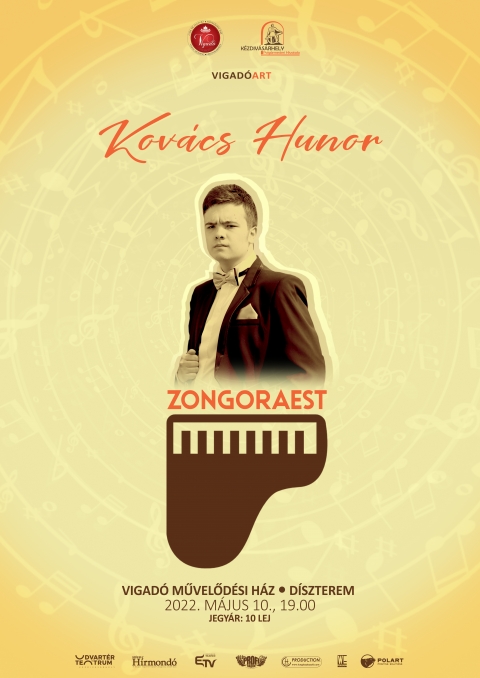 Kovács Hunor zongora estje a Vigadó Művelődési Ház dísztermében - A Vigadó Művelődési Ház szervezésében, 2022. május 10-én (kedd), 19 órától, Kovács Hunor zongora estjén vehetnek részt az érdeklődők a Vigadó Művelődési Ház dísztermében.
Kovács Hunor kiskorától játszik zongorán, azóta a zene tölti ki napjait. Jelenleg a Brassói Zeneakadémián tanul zongoraszakon. „Hatéves voltam, amikor eldöntöttem, zongorázni fogok. Talán az ösztönzött, hogy volt egy kis zongora a szobámban, és aztán az lett a játszótársam, amin naponta hat-hét órát játszottam” – tudtuk Hunortól, aki arról álmodik, hogy egyszer híres zongoraművész lesz belőle. Zeneszeretetét és zeneértését szüleinek, leginkább édesanyjának köszönheti, aki korábban hegedült.
Több helyen koncertezett már, többek között Brassóban, Sepsiszentgyörgyön és Kézdivásárhelyen. „Kedvenc zongoraművészeim, zeneszerzőim közé Bach, Chopin és Beethoven tartozik, a műveiket nagyon szívesen játszom. Náluk kezdődik szerintem az igazi művészet zongorázás terén. A zene és vele együtt a zongora életem része, olyan mint a levegő, amely éltet, és amely által ki tudok teljesedni, önmagam lenni” – tette hozzá.
Jegyár: 10 lej