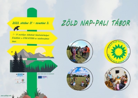 Z�ld Nap-pali t�bor XXIII - 2023. okt�ber 31 - november 3 k�z�tt a Z�ld Nap Egyes�let partners�gben a k�zdiv�s�rhelyi Sportirod�val az �v hatodik bej�r�s t�bor�t szervezi meg a c�hes v�rosban. A nappali t�borba, olyan I - IV oszt�lyos di�kok jelentkez�s�t v�rj�k, akik k�zel �rzik magukhoz a term�szetet �s a sportot ugyanakkor hajland�ak �j kih�v�sokban r�szes�lni, �j dolgokat elsaj�t�tva fők�nt a kreat�v �jrahasznos�t�s �s az eg�szs�ges �letm�d ter�n.

A t�borban v�ltozatos kinti �s benti programok, sportos, műv�szeti, szabadidős, akt�v �s pihentető tev�kenys�gek v�ltakoznak. K�l�n hangs�lyt fektet�nk a j�t�kos tanul�sra, �nmaguk �s egym�s megismer�s�re, valamint a gyerekek �rz�keny�t�s�re, egym�s elfogad�s�ra, a k�rnyezettudatos, a term�szetv�delem �s az eg�szs�ges �letm�d fontoss�g�ra. Gondosan �ssze�ll�tott program alapj�n, de a gyerekek ig�nyei szerint alak�tva a tev�kenys�geket.

Jelentkez�si hat�ridő: okt�ber 28.

Hissz�k azt, hogy azok a fiatalok, akik r�szt vesznek a nappali t�borban, tudatosabb k�rnyezetv�dőkk� v�llnak, tisztelni fogj�k a k�r�l�tt�k �lő n�v�ny- �s �llatvil�got megismerik a kapcsolatot a term�szet elemei k�z�tt, �gy fokozott �rdeklőd�ssel �s tisztelettel fognak j�rni benne. Minden jelentkezni k�v�n� fiatalnak v�llalnia kell a 135 lejes hozz�j�rul�si k�lts�get, ami tartalmaz egy eb�det �s meglep�teseket is. Ez egy �bej�r�s� t�bor, a foglalkoz�sok reggel 9 �r�t�l - 16 �r�ig tartanak.

A r�sztvevők sok �rdekes programban �s meglepet�sekben fognak r�szes�lni. Jelentkezni, �rdeklődni R�duly Attil�n�l a 0766.611066 -es telefonsz�mon, vagy az office@zoldnap.info e-mail c�men lehet. A helyek sz�ma korl�tozott. 

Partner: Bethlen G�bor Alapkezelő Zrt �s az Eur�pai Szolidarit�si Test�let

Plak�tterv: G�lcan Babir