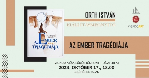 Orth Istv�n munk�i a Vigad�ban - Mad�ch Imre: Az ember trag�di�ja c�mű ki�ll�t�sa - Orth Istv�n munk�i a Vigad�ban

K�pzőműv�szeti esem�nyre h�vja az �rdeklődőket a k�zdiv�s�rhelyi Vigad� Művelőd�si K�zpont: okt�ber 17-�n 18 �r�t�l a d�szteremben Orth Istv�n Mad�ch Imre: Az ember trag�di�ja c�mű ki�ll�t�sa ny�lik meg.

Mad�ch Imre dr�mai k�ltem�ny�t illusztr�lja Orth Istv�n nagyszebeni grafikusműv�sz 21 k�pben. A bibliai teremt�st�rt�netre �p�l Mad�ch műv�nek cselekm�nye, amit meseszerű, csod�s jelens�gek � ha kell, vonz�k, ha kell, tasz�t�k � sz�nes�tenek. Keretsz�nek, �biblikus sz�nek� fogj�k k�zre �d�mnak tizenegy sz�nből �ll� �lm�t, amit Lucifer bocs�t r� az�rt, hogy az emberis�g t�rt�net�nek csak s�t�t k�peit vet�tve el�, kil�t�stalannak l�ttassa a j�vőt. Ebben a műv�szi szerkeszt�sben a megt�rt�nt, ki�br�nd�t� esem�nyek mintha csak �d�m �lma ut�n k�vetkezn�nek � teh�t a k�zd�s, az emberi �let �rtelmetlen.

A ki�ll�t�st L�n�rt Tam�s műv�szett�rt�n�sz nyitja meg, szaval Gecse No�mi sz�nműv�sz, az Udvart�r Sz�nh�z t�rsulat�nak tagja.

Regisztr�ci� �s tov�bbi inform�ci�k: 0730 600 279. 