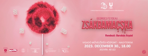 Zsákbamacska a Vigadó színpadán - Zsákbamacska a Vigadó színpadán
A kézdivásárhelyi Vigadó Művelődési Központ nagytermében december 30-án 18 órától különleges előadásra várják a közönséget: az Udvartér Színház
és a székelyudvarhelyi Tomcsa Sándor Színház közös produkciója: Georges Feydeau Zsákbamacska című komédiája alapozza majd meg a szilveszteri jó hangulatot. Jegyek szabadeladásban kaphatók, a Kosztándi Jenő, illetve Boér Géza bérletben a későbbiekben lesz megtekinthető a vígjáték.
A darabot Barabás Árpád rendezi, főszereplők Lung László Zsolt, a Vigadó Művelődési Központ igazgatója, illetve Gecse Noémi, az Udvartér Színház színművésze. Az előadást Székelyudvarhelyen december 21-én mutatják be.
Őrületes szerelmi viszonyok kavarognak, senki sem tudja, ki kit szeret, ki kinek udvarol, mindenkinek tetszik valaki, de folyamatosan félreértésekbe bonyolódnak. Pedig az egész egy békés ebéddel kezdődött, ahol is Pacarel cukorgyáros bejelenti, hogy operaénekest szerződtetett házába, aki majd elénekli lánya operáját... Egy fiatalember valóban be is állít...
-
SZEREPOSZTÁS:
PACAREL úr • Lung László Zsolt
SUZANNE, Pacarel úr felesége • Gecse Noémi
JULIE, Pacarel úr lánya • Nagy Xénia-Abigél
LANDERNEAU • Jakab Tamás
AMANDINE, Landernau felesége • László Kata
DUFAUSSET • Esti Norbert
LANOIX DE VAUX • Pál Attila
TIBURCE, inas • Wagner Áron
MARTHE, szobalány • Lukács Emőke
*
Díszlet • Szűcs-Olcsváry Gellért
Jelmez • Gábor Zsófi m.v.
Maszkkészítő • Tudor Lucanu m.v.
Mozgás • Bordás Attila m.v.
Fény • Toásó István
Hang • Boca Hunor-Lehel
Ügyelő • Dániel Helga
*
RENDEZŐ • BARABÁS ÁRPÁD
- - -
Jegyek válthatók a VIGADÓ MŰVELŐDÉSI KÖZPONT jegypénztárában minden hétfőn, kedden, szerdán és csütörtökön 8.00 és 16.00 óra között, minden pénteken 8.00 és 14.00 között, valamint előadások előtt egy órával.
Jegyár 40 lej.
Információk és helyfoglalás a 0730 600 279-es telefonszámon.