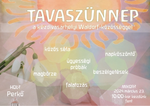 Tavaszünnep és magbörze a Perkőn - Mindenki számára nyitott Tavaszünnepet szervez a Perkőn a kézdivásárhelyi Waldorf-közösség március 23-án 9:30-tól. A Kézdiszentlélek fölött magasodó dombtetőre várják azokat a családokat, érdeklődőket, akik a természet ébredését megcsodálnák, szeretnének részt venni a helyszínen szervezett magbörzén, illetve a gyermekeknek szóló ügyességi játékokon. 
Mindenki hozhat saját termesztésű magokat, amelyeket aztán elcserélhet másokkal. A lényeg a visszavethető, lehetőleg helyi vetőmagok elterjedése. Lesz közös falatozás, beszélgetés, játék; a piknikre lehet saját készítésű lekvárt, zakuszkát, kenyeret, saját termesztésű almát, zöldséget vinni, vagy ami éppen kikerül a háztól. A szervezők arra kérik a résztvevőket, hozzanak magukkal kulacsot, otthon elmosogatható dobozt, edényt, hogy minél kevesebb hulladék keletkezzen. 
A Tavaszünnep keretében iskolába hívogató program is lesz, amelyet célzottan a 2024 szeptemberében előkészítő osztályt kezdő gyerekeknek és szüleiknek szerveznek.
További részletek az esemény Facebook-linkjén: https://www.facebook.com/events/1871224669965552