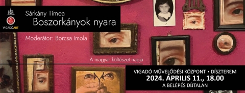 S�rk�ny T�mea Boszork�nyok nyara c�mű k�tet�ről besz�lget Borcsa Imol�val - A magyar k�lt�szet napja a Vigad� Művelőd�si K�zpontban - A magyar k�lt�szet napja a Vigad� Művelőd�si K�zpontban

�prilis 11-�n 18 �r�t�l a k�zdiv�s�rhelyi Vigad� Művelőd�si K�zpontban k�nyvbemutat�ra v�rj�k az irodalomkedvelőket: S�rk�ny T�mea Boszork�nyok nyara c�mű k�tet�ről besz�lget Borcsa Imol�val.

Az �t a h�ts� szob�ig visszan�zve egyszerűnek tűnhet, m�gis sokszor �vek munk�ja eljutni od�ig. S�rk�ny T�mea nem b�zza a k�r�mvir�gkenőcsre a gy�gyul�st: a szavakhoz fordul orvoss�g�rt. Le�rni ezt az utat sz�m�ra �let-hal�l k�rd�s. Felid�zni a folyos� falaiba iv�dott szagokat, a reped�seket, a bőr�n koccan� f�nyt, a kopott szőnyeg mint�zat�t, a s�rgult k�peket, amelyekről az előd�k k�s�rnek minden l�p�st.

Mielőtt r�tal�lna, n�ha elvesz�ti a nyelvet, hiszen az �j jelent�sek eleinte testidegenek. Elfogadja, hogy minden elindul�s tanul�si folyamat, a k�lt�szet a hib�kban lakozik. �s ismeri a k�l�nbs�get a meg�rkez�s �s a helyben marad�s k�z�tt.

Hogy belakhat�v� tegye ezt a szob�t, elősz�r a t�kr�ket kezdi alaposan letiszt�tani. Majd gyakorolja eleganci�val viselni az identit�s�t, legyen az k�ltős�g, �nsajn�lat, nőis�g, kelet-eur�pais�g.

Mert elj�n egyszer a boszork�nyok nyara, amikor nem kell t�bb� f�lni az irigys�g, az �nut�lat �s a sz�gyen jeges lehelet�t, kieg�sz�lnek a hi�nyos mondatszerkezetek, �s tal�n k�pesek lesznek �rv�nyeset mondani a szeretetről is.

A bel�p�s d�jtalan.