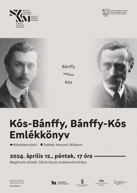 A K�s-B�nffy, B�nffy-K�s Eml�kk�nyv bemutat�ja - D�vid Gyula irodalomt�rt�n�sszel - H�zigazda: Vargha Mih�ly - A K�s-B�nffy, B�nffy-K�s Eml�kk�nyv bemutat�ja

�prilis 12-�n, p�nteken 17 �rakor ker�l sor a Sz�kely Nemzeti M�zeum Bart�k B�la term�ben a K�s-B�nffy, B�nffy-K�s Eml�kk�nyv szakmai bemutat�j�ra.

Megh�vott előad�: D�vid Gyula irodalomt�rt�n�sz.
H�zigazda: Vargha Mih�ly, a Sz�kely Nemzeti M�zeum igazgat�ja. 
A bemutat�t k�vető besz�lget�sen r�szt vesznek: Bo�r Hunor k�nyvt�ros muzeol�gus, Kopacz Attila, a Tinta kiad� vezetője �s Szebeni Zsuzsanna, a k�tet szerkesztője.

Az esem�nyt k�vetően a k�tet megv�s�rolhat� a helysz�nen.
A B�nffy Mikl�s �s K�s K�roly vil�ga c�mű v�ndorki�ll�t�s 2024. �prilis 17-ig l�that� a Sz�kely Nemzeti M�zeumban.
