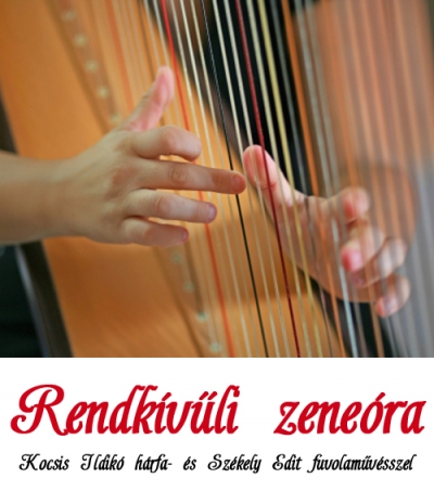 Rendk�v�li zene�ra Kocsis Ildik� h�rfa- �s Sz�kely Edit fuvolam�v�sszel - 2011. okt�ber 24., h�tf�n 14 �r�t�l - Rendk�v�li zene�ra Kocsis Ildik� h�rfa- �s Sz�kely Edit fuvolam�v�sszel.A vas�rnapi koncert n�pszer�s�ge, �s az azt k�vet� nagy �rdekl�d�s adta az �tletet, hogy a k�t m�v�szn� rendk�v�li zene�r�t tartson iskol�sok sz�m�ra. Szeretettel v�runk minden �rdekl�d�t!A vend�gm�v�szek a Hatvani k�ld�tts�ggel �rkeztek K�zdiv�s�rhelyre, �s a f�t�ri f�kly�s felvonul�s ut�n a Vigad� kisterm�ben adtak koncertet.Kocsis Ildik� Budapesten, a Zeneakad�mi�n szerzett h�rfam�v�szi diplom�t, jelenleg B�csben �l, rendszeresen koncertezik Ausztri�ban �s Magyarorsz�gon.Sz�kely Edit pedag�gus csal�dban sz�letett Bicsk�n. A fuvola els� hall�sra szerelem volt, csak ezen a hangszeren muzsik�lva tudta elk�pzelni az �let�t. A konzervat�riumot Gy�rben v�gezte el, majd a Zeneakad�mi�n diplom�zott. 1994-t�l a M�V Szimfonikus Zenekar tagja.