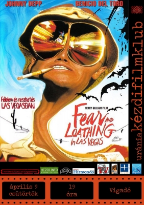 Filmklub: Félelem és Reszketés Las Vegasban - Fear and Loathing In Las Vegas (Félelem és Reszketés Las Vegasban) -
április 9, 19h, Vigadó *(18+) kiskorúak számára nem ajánlott
1971-ben járunk, az Egyesült Államokban, a kompromitációs botrányba keveredett Richard Nixon elnöksége és a hippi korszak idején. Raoul Duke, a sportriporter, megbízást kap a nevadai sivatagban megrendezett motorverseny tudósítására. Barátjával az ügyvéd Dr. Gonzoval, útnak indul, ám céljuk nem Nevada lesz, hanem Las Vegas, a szerencsejáték városa. A két férfi a kábítószerek és az alkohol összes létező fajtájával felszerelkezve vág neki a kalandnak, hogy megtalálja az amerikai álmot.1998, USA, 118 perc,vígjátékrendezte: Terry Gilliamszereplők: Benicio del Toro, Johnny Depp, Cameron Diaz, Christina Riccihttp://www.imdb.com/title/tt0120669