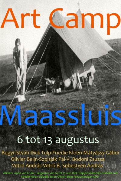 M�v�szeti t�bor Maassluisban - 2012 Augusztus 6-13 k�z�tt Vaissier Joop k�pz�m�v�sz egy�ttm�k�dve a SMK (Stichting Maassluise) szervezte meg els� alkalommal a holland magyar �s rom�niai testv�rv�rosok k�z�s M�v�szeti T�bor�t Maassluisban.'Sok m�v�sz a Nyugat-�s K�z�p-Eur�p�ban tal�lkozott a ny�ri h�napokban ennek egyik form�ja az �sszetart�s, egy�ttm�k�d�s, egy�tt alkot�s �s ismerked�s egym�s kult�r�j�val, k�pz�m�v�szeti �rt�keivel is. Rem�lj�k, hogy ez a szer�ny kezdet egy r�gi hagyom�nyt fog vissza�ll�tani' - nyilatkozta Vaissier Joop a t�bor m�v�szeti vezet�je.Az idei t�borba a h�romtag�&nbsp; m�v�szeti kurat�rium Maassluisb�l, a k�t eml�tett testv�rv�rosb�l - h�rom m�v�szt Hatvanb�l (Magyarorsz�g) �s a h�rom m�v�szt&nbsp; H�romsz�kr�l-K�zdiv�s�rhelyr�l -Rom�ni�b�l jel�lt �s h�vott meg az egyhetes munkat�borban. A helybeliek k�z�l pedig Olivier Beijn, Friedie Kloen �s Dick Tulp tov�bb� Hatvanb�l Szpisj�k P�l, M�ty�ssy G�bor, Bugyi Istv�n, K�zdiv�s�rhelyr�l Vetr� Andr�s, V. Bodoni Zsuzsa, Vetr� B. Sebesty�n Andr�s vesznek r�szt �s alkotnak egy�tt.A M�v�sz telep helysz�ne a holland m�v�szek m�termei/st�di�i lesznek ahol a workshop nyitott lesz a nagyk�z�ns�gnek is �gy 6-13 augusztus k�z�tt l�togathat�ak a m�termek 14-17 �ra k�z�tt az al�bbi c�meken.-Beijn Olivier Atelier, Fenacoliuslaan 56-b; Atelier Friedie Kloen, D�l-�rok 88. Dick Atelier Tulip, Zuidvliet 108Az �nnep�lyes z�r�ki�ll�t�sra&nbsp; 2012 szeptember 8-�n, ker�l sor a&nbsp; Maassluisi V�rosi K�pt�rban.A rendk�v�li rendezv�ny egy�ttm�k�d� partnerei a Maassluisi M�v�szeti Alap�tv�ny, a Maassluis v�ros tan�csa, Hatvan-Maassluis-K�zdiv�s�rhely K�zponti Alap�tv�nyi Int�zm�ny.A 2012-es Maassluisi M�v�szt�bort p�nz�gyileg t�mogatta: Maassluisi M�v�szeti Alap�tv�ny, Meuse Delta, Szoci�lis �s Kultur�lis Alap�tv�ny - Maassluis Alap�tv�ny Hatvan-Twinning Maassluis, mag�nszem�lyek �s a Maassluis v�ros tan�csa.