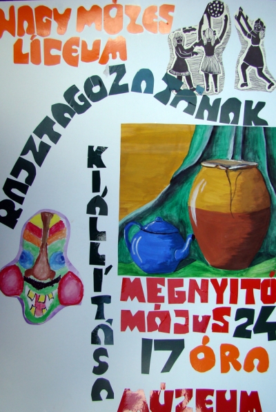 A kantai rajziskola évzáró kiállítása a múzeumban - A Nagy Mózes Líceum rajztagozatának évzáró kiállítása idén is újra megrendeződik. A megnyitóra 2013. május 24-én, pénteken délután 17 órától kerül sor az Incze László Céhtörténeti Múzeum időszakos kiállítótermében.Az év végi tárlaton a rajziskolás diákok grafika munkái gazdag és színes anyaggal örvendeztetik meg a látogatókat.Bakó Kinga grafika szakos tanárnő diákjai több pályázati felkérésre is válaszoltak ebben a tanévben. Színes rajzokkal és grafikákkal mind a négy évfolyam pályázott.A kiállításra kerülő munkák fantáziarajzok, iniciálék, monogramok, szövegillusztrációk, művészettörténeti alkotások másolata és átdolgozása, természeti formákkal gazdagított kompozíciók, történelmi események- és ünnepek ihlette témák.Festészetből Koszta Ervin tanár úr vezetésével a diákok első ízben próbálkoztak a vászonra való festéssel, ugyanis néhány éve csupán préselt fára volt lehetőség festeni.Vetró András vezetésével szobrászatból gipsz és agyag munkák kerülnek kiállításra. A témákat tekintve láthatunk ülő figurákat, fantáziaállatokat, meseillusztrációkat, maszkokat, valamint az iskola fennállásának 333. évfordulójára készült alkotásokat. A kiállítás megnyitójára május 24-én, péntek délután kerül sor, amelyet az elballagó VIII. osztályos diákok kis előadása teszi színessé, ugyanakkor fellép az iskola kórusa is, Pakó László zenetanár irányításával.A tárlat június 14-ig látogatható.