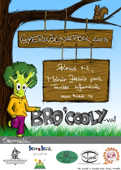 Gyerk�cnapok a Moln�r J�zsi�s parkban - K�zdiv�s�rhely �nkorm�nyzata, a Vigad� M�vel�d�si H�z, a B�bita Egyes�let, a KreaKids St�di�, a Zelegor T�rpman� �s az Erd�lyi Magyar Ifjak (EMI) k�z�s szervez�s�ben j�nius elsej�n �s m�sodik�n gyerk�cnapok lesznek a Moln�r J�zsi�s parkban.R�szletes program:GYERK�CNAPOK 2013J�NIUS 1., SZOMBAT11:00 Benedek Elek interakt�v mesemond� j�t�k Puki b�csival12:00 K�zm�ves tev�kenys�gek �s j�t�kok a Zelegor T�rpman� �s a B�bita Egyes�let vezet�s�vel12:00 P�nilovaz�s14:00 Stop Motion j�t�k a KreaKids St�di�val a G�bor �ron t�ren*16:00 Minisnaps Gyerekegy�ttes koncertje (a Moln�r J�zsi�s �ltal�nos Iskola �s a Vigad� k�rus�nak di�kjai)17:00 Gyerk�cbuliJ�NIUS 2., VAS�RNAP10:00 Fabatka hangszerbemutat�11:00 Fab�k Mariann: A sz�kely menyecske meg az �rd�g - n�pmese b�bokkal12:00 Interakt�v programok a Zelegor T�rpman� �s a B�bita Egyes�let vezet�s�vel16:00 V�s�ri Vit�z L�szl� csodal�d�ja - Nagy-Kopeczky K�lm�n hagyom�nyos v�s�ri b�bj�t�ka17:00 Fabatka zenekar: A medve nem j�t�k - tematikus, interakt�v koncert, mes�vel �tsz�ve18:00 Gondolatlufi k�v�ns�gokkal18:15 T�nch�z a Fabatka zenekarral* A stop motion a k�pkock�nk�nt be�ll�tott �s r�gz�tett mozg�k�pet jelenti. Nem a val�s vagy megrendezett esem�nyek ker�lnek r�gz�t�sre, hanem a mozg�k�pet alkot� �sszes k�pkocka egy-egy be�ll�t�st jelent, melyet �ll�k�p, azaz fot� form�ban r�gz�tenek. Az �gy keletkez� �ll�k�pet egym�s ut�n v�gva j�n l�tre az anim�ci�.A B�bita Egyes�let tev�kenys�gei mindk�t napon:- fakan�lbaba k�sz�t�se- mozaikol�s- tarisznyak�sz�t�s �s varr�s �jrahasznos�tott anyagokb�l- �kszerk�sz�t�s, agyag vagy gyurma lenyomatok, illetve filc felhaszn�l�s�val- filc d�szek, hajd�szek, kark�t�k k�sz�t�se speci�lis sizzix v�g�g�p seg�ts�g�vel- f�nyk�pkeretek k�sz�t�se- �vegfest�s- tavaszi d�szek stencil fest�ssel- d�sz�t�s term�sekkel- d�sz�t�s sz�r�tott nyomtatott n�v�nyekkelTov�bbi programok: ritmus s�tor, hangszerk�sz�t�s, ritmus j�t�kok (taps, improviz�lt hangszerek, poharak haszn�lat�val az �lompedag�gia m�dszereit alkalmazva), t�zsdej�t�k, t�nc a t�ren.A Zelegor T�rpman� �s az EMI k�z�s programja:�tpr�b�s s�tor forg�sz�npada:- t�rpman� vil�ga. J�t�k k�pekkel �s szavakkal �vod�sok �s kisiskol�sok sz�m�ra, k�szs�gfejleszt� feladatlapok- kreat�v rajzol�s minden gyermeknek- b�jj a b�r�mbe! j�t�k- rakd �ssze a mes�t! j�t�k- kobakt�r�: fejtsd meg a titkos�r�st!- vas�rnap �llatsimogat�sA szervez�k fenntartj�k a m�sorv�ltoztat�s jog�t.