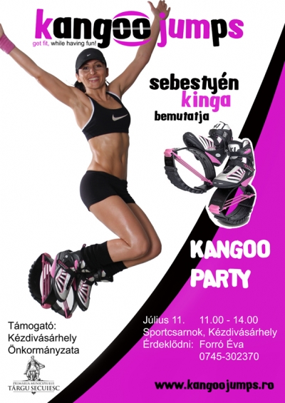 Kangoo jumps bemutató - Július 11-én 11 órától Kangoo jumps bemutatóra kerül sor a kézdivásárhelyi sportcsarnokban, ahol a résztvevők megismerkedhetnek egy (mifelénk) új sportággal.Érdeklődni Forró Évánál lehet a 0745302370-es telefonszámon.Szeretettel várunk mindenkit!Fotók, videók, program, soksok kapcsolódó infó található a www.kangoojumps.ro oldalon