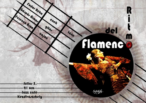 Ritmo del Flamenco koncert a Jazz Caf-ban - 2013 jlius 5.-n, pnteken este 21 rakor tart koncertet Kzdivsrhelyen a Jazz Caf-ban a Ritmo del Flamenco.Fellpnek:Fodor Rka (Cskszereda) - nek, tncGspr lmos (Sepsiszentgyrgy) - gitrFerencz ron (Sepsiszentgyrgy) - cajn