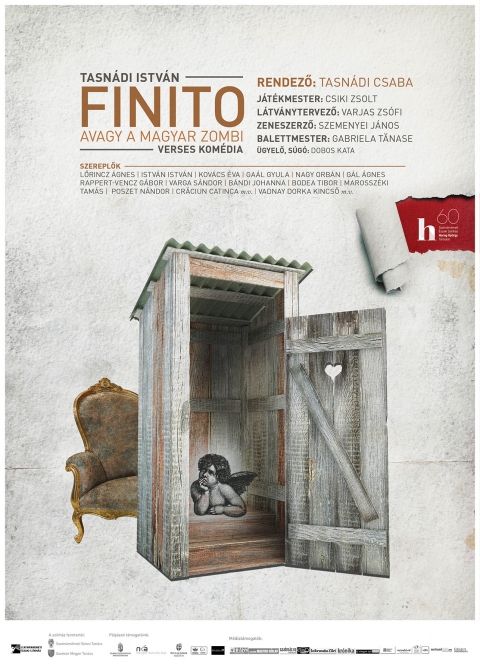Finito avagy a Magyar Zombi - a szatm�rn�meti sz�nh�z el�ad�sa a k�zdiv�s�rhelyi V�rosi Sz�nh�zban - November 17-�n, vas�rnap 19 �r�t�l a G�bor �ron b�rletesek, november 18-�n, h�tf�n 18 �r�t�l a Bo�r G�za b�rletesek �s november 19-�n, kedden 19 �r�t�l a Toldi b�rletesek tekinthetik meg Tasn�di Istv�n: Finito avagy a Magyar Zombi c�m� kom�di�j�t a Vigad� M�vel�d�si H�zban.A b�rletes el�ad�sokra jegyet is lehet v�ltani. Helyfoglal�s: 0267 – 360 197 / 0729 – 058 197.„A Finito verses kom�dia, vagy – a szerz� j�t�kos meghat�roz�sa szerint – pszeudo-molière. A darab k�zponti alakja Blondin G�sp�r „ki�br�ndult nagy�br�ndi lakos”, aki negyven�ves munkan�lk�li, �s aki egy, a feles�g�vel �tveszekedett este ut�n bez�rk�zik a budiba �s �ngyilkoss�ggal fenyeget�zik. A normalit�s szab�lyai ellen�re k�rnyezete b�ztatja �t esztelen terv�ben, ugyanis mindenki az � hal�l�ban l�tja saj�t boldogul�s�nak lehet�s�g�t. K�zben v�ratlan l�togat�k jelennek meg a h�za k�r�l, �s furcs�bbn�l furcs�bb aj�nlatokkal bomb�zz�k az �ngyilkosjel�ltet. Lassan, de biztosan v�lik teljes k�ossz� a Blondin-h�zasp�r �lete. A Tasn�di-fiv�rek jegyezte kort�rs magyar dr�ma �s a bel�le k�sz�lt sz�nh�zi el�ad�s, napjaink jellegzetes karaktereivel �s szellemes form�ban feldolgozott probl�ma-megold�si strat�gi�ival felh�tlen, felszabadult sz�nh�zi �lm�nyt k�n�l.” SZEREPOSZT�SBlondin G�sp�r: ISTV�N ISTV�NBlondinn�: L�RINCZ �GNES�zvegy Vecser�k K�rolyn�, Blondin any�sa: KOV�CS �VAPacsik Ferenc, polg�rmester: NAGY ORB�NBicke B. L�szl�, k�lt�: BODEA TIBORTigris Niki, popd�va: G�L �GNESdr. Juhos Buda, rend�rhadnagy: RAPPERT-VENCZ G�BORSzomsz�d Misi: GA�L GYULAP�l, m�diaszem�lyis�g: VARGA S�NDORReszlik Hajnalka Myrtill, riporter: B�NDI JOHANNABak Tam�s HSC, operat�r: MAROSSZ�KI TAM�SHivatalos �r: POSZET N�NDORRendez�: TASN�DI CSABA m.v.L�tv�ny: VARJAS ZS�FIA m.v.Koreogr�fus: GABRIELA T�NASE�gyel�: DOBOS KATAS�g�: DOBOS KATAA rendez� munkat�rsa: CSIKI ZSOLT
