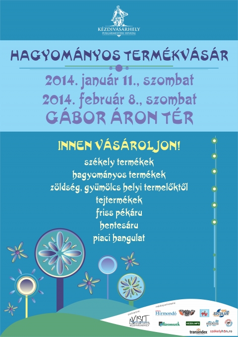 Januári hagyományos termékvásár Kézdivásárhely főterén - Vásároljon innen helyi, székely, hagyományos terméket, zöldséget és gyümölcsöt helyi termelõktõl, tejterméket, friss pék- és hentesárut, piaci hangulatban.Hagyományos termékvásár Január 11.-én, szombaton 9-15 óra között a Gábor Áron téren.