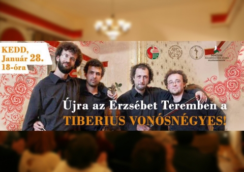 Tiberius Quartet koncert az Erzs�bet teremben - Kedden, 2014 janu�r 28.-�n 18 �r�t�l a K�zdiv�s�rhelyi Erzs�bet Teremben (44-es Udvart�r 1 sz�m) �jra vend�gszerepel a Marosv�s�rhelyi Tiberius Von�sn�gyes.Az egy�ttes el�adja Beethoven op. 130 B-d�r von�sn�gyes m�v�t (Nagy F�g�val)1. Adagio, ma non troppo - Allegro2. Presto3. Andante con moto, ma non troppo. Poco scherzoso4. Alla danza tedesca. Allegro assai5. Cavatina. Adagio molto espressivo6. Gro�e Fuge : Ouverture. Allegro - Meno mosso e moderato - Allegretto - Fuga. [Allegro] - Meno mosso e moderato - Allegro molto e con brio - Allegro.R�szlet Beethoven Von�s N�gyes B d�r, Opus 130: II. Presto - a Cypress String Quartet el�ad�s�ban.A bel�p�s ingyenes.