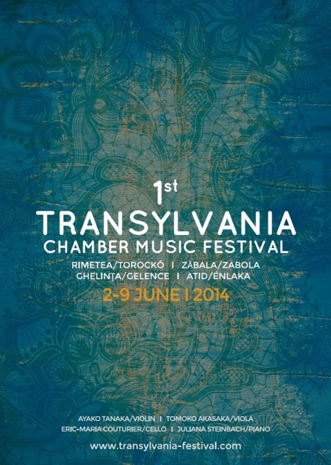 Els Transylvania kamarazene-fesztivl a Mikes Kastlyban - 1st Transylvania Chamber music festival - Jnius 2. s 9. kztt ngy helysznen - Torockn, Zaboln, Gelencn s nlakn - tartjk meg az els Transylvania kamarazene-fesztivlt, a zabolai Mikes-kastly s a Musica Broca kzs szervezsben.A rendezvny f clja rvilgtani az erdlyi zene gykereire, a valdi rtkeken alapul ptszeti s kulturlis rksgre.A koncertek mellett klnbz zenei foglalkozsokat tesznek lehetv a fesztivl ideje alatt.Fellpnek Ayako Tanaka (heged), Tomoko Akasaka (brcsa), Eric-Maria Couturier (csell) s Juliana Steinbach (zongora).A zabolai Mikes kastlyparkban jnius 5-n, cstrtkn 13 rtl egszen 16 rig van program, majd Gelencn 20 rtl a Szent Imre memlk templomban lpnek fel.A zabolai reformtus templomban jnius 6-n, pnteken a 13 rakor kezdd koncert utn zenei foglalkozsokat tartanak gyermekeknek, 20 rakor jra a kastlyparkban lesz msor. Az esemnyekre a belps ingyenes.
