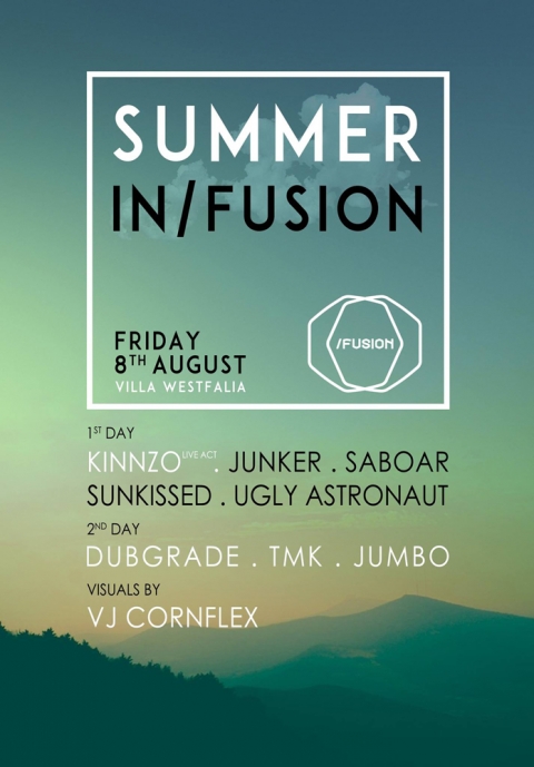 SUMMER in/FUSION a Villa Westfalia-ban - 2014 augusztus 8-�n a Villa Westfalia kertj�ben ker�l sor �jra a tavalyi �vhez hasonl�an a SUMMER in/FUSION zenei m�sorra.P�nteken kora d�lut�nt�l v�ltj�k egym�st a lemezlovasok, zen�szek, el�ad�k.P�nteken, augusztus 8.-�n fell�pnek:Kinnzo �l� produkci�JunkerSaboarSunkissedUgly AstronautDubgradeJumboTMKA h�tt�r l�tv�ny anyag�rt VJ Cornflex felel.A bel�p�-t�mogat�s 10 RON.