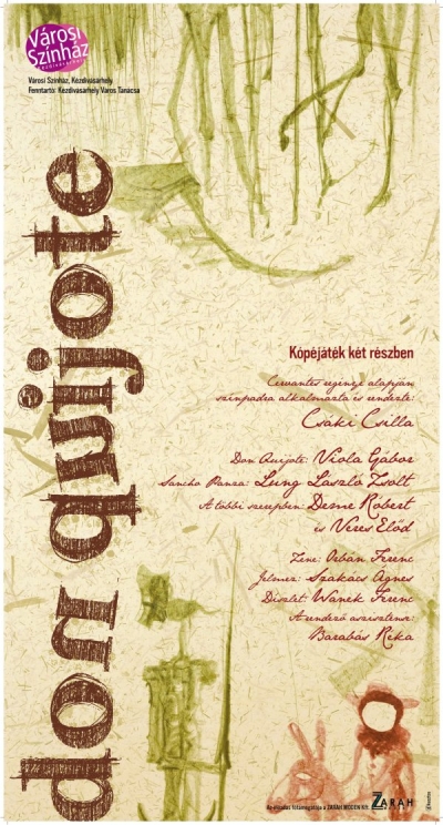 Don Quijote kópéjátéka - December 19-én, szombaton 19.00 órától a Don Quijote című kópéjátékot játssza a Kézdivásárhelyi Városi Színház.Cervantes Az elmés és nemes Don Quijote de la Mancha című regényét a darab rendezője, Csáki Csilla alkalmazta színpadra. Zeneszerző Orbán Ferenc, díszlettervező Wanek Ferenc, jelmeztervező Szakács Ágnes, a rendező munkatársa Barabás Réka. Előadják: Viola Gábor, Lung László Zsolt, Deme Róbert és Veress Előd.A rendező szerint Don Quijote népszerű története egy olyan téma, amelyben mindenki megtalálhatja a maga mondanivalóját. Az előadás elsődleges célközönsége a család, tehát több korosztályt céloz meg. Szól a gyerekekhez, az ifjúsághoz és a felnőtt közönséghez, lévén olyan irodalmi anyag, amely egyszerre humoros, játékos és filozofikus.