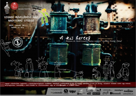 Macskak� Sz�nj�tsz� Csoport - A Kis Herceg - 2016. janu�r 18-�n, h�tf�n 11 �r�t�l tekinthetik meg a k�zdiv�s�rhelyi Vigad� M�vel�d�si H�z Macskak� di�ksz�nj�tsz� csoportj�nak el�ad�s�t A kis herceg c�mmel.

Az el�ad�st Antoine de Saint-Exup�ry mes�je alapj�n rendezte Kolcs�r J�zsef.

Szerepl�k:

Bagoly Anabella, Bart�k Rebeka, Bir� Norbert, Bonda Bogl�r, Kelemen R�ka, Keser� Kriszta, Kov�cs Kinga, Kov�cs M�nika, Kov�cs Szilvia, M�ty�s Ivett, Mikola Csengele, Rancz-Gy�rf�s Hanna, Szab� Hedda, Szotyori X�nia.

Helysz�n: K�zdiv�s�rhely, Vigad� M�vel�d�si H�z, Nagytermi st�di�

Jegy�r: 5 lej. Helyfoglal�sra a 0267/361 081-es telefonsz�mon vagy az office@vigado.ro e-mail c�men van lehet�s�g. Jegyek kaphat�k a Vigad� M�vel�d�si H�z k�z�ns�gszolg�lati irod�j�ban h�tf�t�l cs�t�rt�kig 8-t�l 19 �r�ig, p�nteken 8-t�l 15 �r�ig, valamint el�ad�sok el�tt egy �r�val.
