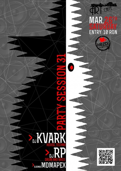 Party Session 31 - A 31-ik Party Session ker�l megszervez�sre az Art Caffe pinc�ben m�rcius 26-�n.

A buli alatt els�k�nt KVARK zen�l, aki bemeleg�t�nek house-t tesz. Ut�na RP drum-and-bass-os fell�p�s�t MDMAPEX fogja k�s�rni djembien.
Majd �jjf�l ut�n ugyancsak KVARK veszi �t a DJ pultot, technoval tartva a szintet hajnalig.

Kvark sepsiszentgy�rgyi dj �s producer. A projekt 2016 elej�n sz�letett meg, viszont 2011 �ta mixel �s kompon�l elektronikus zen�t, �s m�r kor�bban felkeltette �rdekl�d�s�t a zene vil�ga, az elektronikus hangz�sokkal val� tal�lkoz�s el�zm�nyek�nt, 2007 �ta git�rozik is. Dj szettjei t�bbnyire a house �s techno sz�les sk�l�j�n mozognak, egy utaz�st biztos�tva az atmoszf�rikus, m�lyebb hangz�sokt�l a s�t�tebb, p�rg�sebb vonalig. Emellett sok k�l�nb�z� m�faji hat�s �rte, szinte b�rmilyen st�lusban tud tal�lni valami �rdekeset, inspir�l�t, ez�rt gyakran felbukkannak m�s elemek is a zen�j�ben. Kompoz�ci�inak legf�bb konceptje �s c�lja az elektronikus zene �s az �l� elemek, f�k�pp az ambient �s pszichedelikus git�rhangz�sok k�lcs�nhat�sba hoz�sa. Jelenleg saj�t trekkjein, valamint egy �l� szetten dolgozik.

https://soundcloud.com/kvarkofficial/kvark-fragments

RP, n�h�nyszor zen�lt az �ltalunk szervezett bulikon, ezzel is megmutatva, hogy helyt �ll a hangulatteremt�s �s k�z�ns�ge el�tt.
�gy �t �ve mixel otthon hobbib�l �s zeneszeretetb�l, h�zibulikon is zen�lte �t n�h�nyszor az �jszak�t.
M�r gyerekkor�ban rajongott a rap, hip-hop, punk-rock, breaks, drum and bass zenei st�lusok�rt.
Mixelni ink�bb a drum and bass sz�nes vil�g�b�l szeret, atmospheric dnb, jump up dnb, drill and bass, jungle, liquid �s funk dnb st�lusok vannak a reperto�rj�ban. A zen�t im�dja mixelni, mindemellett megtudja mozgatni k�z�ns�g�t �s ez �r�mmel t�lti el. Terveit�l nem �ll messze az sem, hogy elismert DJ legyen egy napon.

https://www.mixcloud.com/Rp_213/kestral/

Az esem�nyre a hozz�sz�l�k k�z�tt k�t darab bel�p�t sorsolunk ki 2016 m�rcius 26-�n d�lben 12 �rakor.