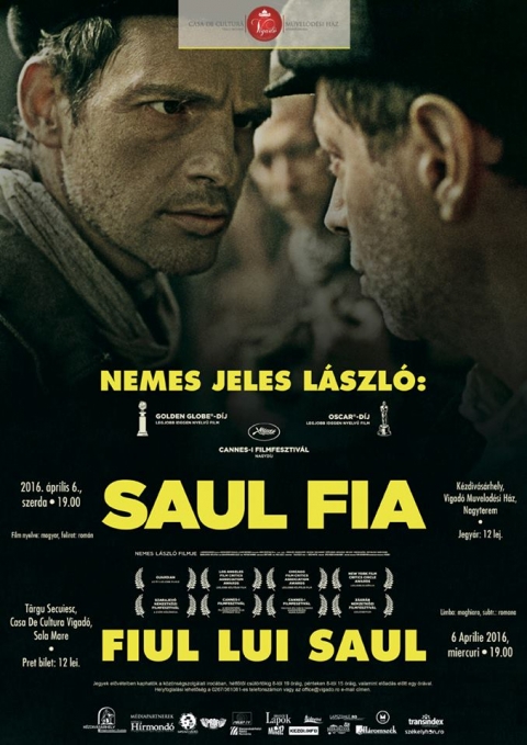 Saul fia filmvet�t�s - �prilis 6-�n szerd�n 19 �r�t�l, a 2015-ben k�sz�lt Saul fia c�m� Oscar-d�jas sz�nes, feliratos, 107 perc hossz� magyar filmdr�ma vet�t�s�re ker�l sor a Vigad� M�vel�d�si H�z Nagyterm�ben.
Jegy�r: 12 lej
 
A n�ci koncentr�ci�s t�borokban a foglyokb�l �ll� Sonderkommando terelte be a megsemmis�t�sre �t�lteket a g�zkamr�kba, vitte �t a holttesteket a kremat�riumokba, takar�totta ki a termeket az �jabb transzport �rkez�se el�tt �s sz�ll�totta ki a hamvakat a t�borb�l. A megterhel� fizikai munka miatt a sonderesek a t�bor t�bbi fogly�n�l jobb b�n�sm�dban r�szes�ltek, a t�bbi t�borlak�t�l elk�l�n�tve laktak, de mint a 'titkok �rz�it', n�h�ny h�nap ut�n kiv�gezt�k a tagjaikat. Az �jonnan alakul� sonderkommand� els� feladata az el�z� gener�ci� el�get�se volt. A sonderesek k�z�l nagyon kevesen �lt�k t�l a h�bor�t. 1944, Auschwitz-Birkenau. Saul Ausl�nder (R�hrig G�za) egyike a kremat�riumokban dolgoz� sonderkommand�soknak. T�rsai tudj�k, hogy b�rmelyik pillanatban kiv�gezhetik �ket, fegyvereket gy�jtenek �s l�zad�st szerveznek. Saul viszont az el�get�sre v�r� holttestek k�z�tt felfedezni v�li saj�t fi�t, �s ett�l kezdve a f�rfit a menek�l�s helyett egy m�sik lehetetlen k�ldet�s �lteti: elhat�rozza, hogy kicsemp�szi a testet �s keres egy rabbit, hogy m�lt� m�don eltemethesse a gyermeket.

https://www.youtube.com/watch?v=5azMcu4VQ7s
