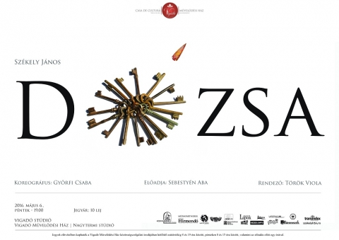 Szeretik a ban�nt, elvt�rsak? - D�zsa Gy�rgy szerep�be b�jik Sebesty�n Aba
A novemberben bemutatott marosv�s�rhelyi Yorick St�di� Szeretik a ban�nt, elvt�rsak? c�m� nagysiker� monodr�ma ut�n ism�t K�zdiv�s�rhelyre �rkezik Sebesty�n Aba, ez�ttal D�zsa Gy�rgy szerep�be b�jva. A T�r�k Viola �ltal rendezett, Sz�kely J�nos szerz� toll�b�l sz�rmaz� D�zsa c�m� el�ad�st 2016. m�jus 6-�n, p�nteken 19 �r�t�l a Vigad� M�vel�d�si H�z nagytermi st�di�j�ban tekinthetik meg.
 
Mi�rt lesz valakib�l Vez�r? Mert kevesebb tolerancia van benne az igazs�gtalan, megal�z� helyzetek ir�nt �s �ppen a sors, vagy a v�letlen �gy hozza, hogy �ppen ott van, mikor szembe kell n�zni az ellens�ggel?
 
F�lelme �s d�he b�tors�gg� nemes�l �s megsokszorozza erej�t annyira, hogy az els� �sszecsap�sban legy�zi ellenfel�t. A t�meg azonnal lelkesen vez�rr� ki�ltja ki, ez�ltal a felel�ss�g terh�t is r�ruh�zza. Nincs vissza�t. Elszabadul a pokol. A t�meg s�relmei sokf�l�k �s v�gtelenek, minden�rt nem lehet azonnal bossz�t �llni �s ir�ny�thatatlann� v�lik a k�zdelem. A megtorl�s kegyetlen, m�gis a t�zes tr�nra val� �ltet�s �s a l�ngol� koron�val val� megkoron�z�s cinizmus�ban ott rejlik, ad abszurdum, a megdics��l�s f�nye. A “D�zsa Gy�rgy unok�ja vagyok �n” szindr�ma nemcsak Ady Endre b�k�tlen �nvallom�sa, hanem a mindenkori n�p��rt �rz�keny, mag�ban valamit tenni akar� nyugtalans�got �rz� ember�.
 
Sz�kely J�nos a vezet� egy�nis�g kiv�lasztotts�g�nak f�ny �s �rnyoldalait, a mindenkori vez�r �s n�p viszony�nak ellentmond�soss�g�t fogalmazza meg.
Jegyek �ra 10 lej. El�v�telben kaphat�k a k�z�ns�gszolg�lati irod�ban, h�tf�t�l cs�t�rt�kig 8-t�l 19 �r�ig, p�nteken 8-t�l 15 �r�ig, valamint el�ad�s el�tt egy �r�val.
