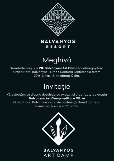 VII. B�lv�nyos Art Camp t�rlatmegnyit� - Szeretettel v�rjuk a VII. B�lv�nyos Art Camp t�rlatmegnyit�j�ra a Grand Hotel B�lv�nyos - Grand Santerra konferencia teremben 201� j�nius 12-�n, vas�rnap 12 �rakor.