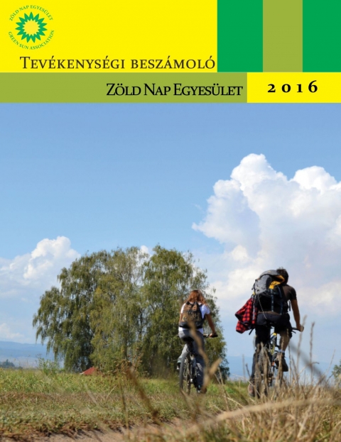 Tev�kenys�gi besz�mol� 2016 - Minden �j�v tervekkel kezdődik, de �visszapillantani� is sz�ks�ges. Hihetetlen�l gyorsan elrep�lt a 2016-os �v is, s azt kell mondanunk, hogy id�n sem volt időnk unatkozni, mert mindig volt mit szervezni. Visszatekintve az eddig megval�s�tott, valamint a folyamatban levő programokra kijelenthetj�k, hogy sikeres volt az elm�lt időszak, siker�lt egy pluszt hozni a k�zdisz�ki civil �letbe, maradand� eredm�nyeket felmutatni.

Id�n programjaink sora kibőv�lt, �jabb tev�kenys�gek ker�ltek be programterv�nkbe �s igyekezt�nk ezeket a tev�kenys�geket pontosan az elv�r�soknak megfelelően teljes�teni. Rem�lem, hogy a 2017 �v is sok j�t tartogat sz�munkra. Ha a kis csapatunk egy ir�nyba halad, s minden egyes tagunk a saj�t idej�ből, cselekedet�vel hozz� tud tenni egy darabot az elk�pzelt �s megval�s�t�sra v�r� feladatokhoz, akkor nagyon b�zom abban, hogy 2017 �v v�g�n is b�szk�k lehet�nk majd egyes�let�nkre.

A R�duly Attila �ltal szerkesztett 16 oldalas kiadv�ny a szervezet irod�j�ban vagy a vil�gh�l�n a www.zoldnap.info oldalon olvashat�.

Szeretn�nk megk�sz�nni minden t�mogat�nak a felkarol�st, az �nk�nteseinknek a f�radhatatlan seg�ts�get �s minden kedves partnernek az egy�ttműk�d�st.