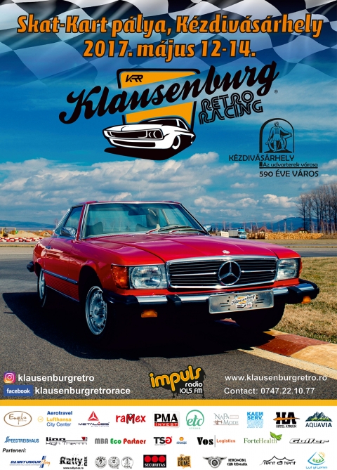 Klausenburg Retro Racing verseny a Skat Kart p�ly�n, K�zdiv�s�rhelyen - 2017. m�jus 12-14 k�z�tt rendezik meg a IV. Klausenburg Retro Racing versenyt a Skat Kart p�ly�n, K�zdiv�s�rhelyen.

https://vimeo.com/210422924

Retr� aut�k versenye K�zdin

A nagysikerű Klausenburg Retro Racing id�n K�zdiv�s�rhelyre �rkezik. A retr� aut�k bemutat�j�ra �s verseny�re m�jus 12-14. k�z�tt ker�l sor a k�zdiv�s�rhelyi Skat-Kart kartingp�ly�n, előtte par�d�s megnyit�val startol el a rendezv�ny a G�bor �ron t�rről.

A kolozsv�ri szervez�sű versenyt imm�r negyedik alkalommal hozz�k tető al�, a szervezők rem�nye szerint elősz�r, de nem utolj�ra tartj�k a c�hes v�rosban. Az aut�srendezv�ny t�mogat�s�t � t�bbek k�z�tt � K�zdiv�s�rhely �nkorm�nyzata v�llalta.

A rendezv�ny egyed�l�ll� �lm�nyt k�n�l majd azoknak, akik ell�togatnak a Skat-Kart kartingp�ly�ra, �m azokat sem hagyja ki, akik esetleg csak a r�gi aut�kat szeretn�k megn�zni. Az �nnep�lyes start keret�ben ugyanis az �sszes j�rmű felvonul K�zdiv�s�rhely főter�n, m�jus 12-�n, p�nteken 17 �rakor.

Az aut�sverseny tov�bbi k�t napj�n izgalmas futamok v�rhat�k: m�jus 13-�n, szombaton �s m�jus 14-�n, vas�rnap 9 �s 18 �ra k�z�tt t�bb fordul�ban, �sszesen �t kateg�ria r�gi aut�i m�rik �ssze a l�erőket.

Az első csoportban az ezer k�bcenti alatti aut�k, a m�sodikban az ezer �s ezer�tsz�z k�bcentis, a harmadikban k�tezer k�bcentiig, a negyedik kateg�ri�ban pedig a k�tezer k�bcenti feletti aut�k nevezhettek be. Az �t�dik csoport versenyzői rallyaut�val indulhatnak. A verseny szab�lyzata elő�rja, hogy az első n�gy kateg�ria aut�i minimum 25 �vesek kell legyenek, az �t�dik kateg�ri�ban 20 �v a minimum aut��letkor. Egy k�r 1400 m�tert jelent, a versenyzőknek �sszesen 4300 m�tert kell megtenni�k, amelyből 2800 m�ter az időm�rő t�v.

A verseny mellett egy�b izgalmakat is k�n�l az egyed�l�ll� esem�ny: a szervezők �g�rete szerint a versenyen t�bbsz�r�s orsz�gos rallybajnokok is r�szt vesznek, valamint olyan aut�tulajdonosok, akiknek j�rműve t�bb mint 30 �ves. Tov�bbi inform�ci�kat a szervező Klausenburg Retro Racing honlapj�n, a www.klausenburgretro.ro -n tal�lnak.

-A futamok menete 100% aszfalt fel�letű p�ly�n t�rt�nik.
-1 k�r hossza 1400 m.
-a teljes hossz (bemeleg�tő + időm�r�s) 4300 m
-a időm�rt teljes hossz 2800m
- bemeleg�tő k�r�k sz�ma 1.
-időm�rt k�r�k sz�ma 2
-p�lya sz�less�ge 5m
-a p�lya form�ja: 10 jobbos kanyar, 6 balos kanyar
-a rendezv�ny időtartama 3 nap

A versenyt a KLAUSENBURG RETRO SRL-D rendezi.
A beiratkoz�si d�j 150 lej.
A maxim�lis versenyzők sz�ma 100.
Regisztr�ci� �s tov�bbi inform�ci�: +40747221077, Horatiu Anghel

PROGRAM
06.03, h�tfő 08:00 � 25.04, kedd 24:00 
Feliratkoz�s (weboldalon, telefonon, facebookon)

12.05, p�ntek
12:00 A feliratkoz�si lista k�zz�t�tele (weboldalon, telefonon, facebookon, instagramon)
14:00 Road Book k�zz�t�tele (facebookon)
12.05 p�ntek
15:30 A versenysz�mok kioszt�sa (K�zdiv�s�rhely)
17:30 �nnep�lyes megnyit� (K�zdiv�s�rhely)
21:00 Technikai gyűl�s (Skat p�lya ir�ny�t�k�zpont)
22:00 A startlista k�zz�t�tele-első nap (weboldal, facebook, Skat p�lya)
22:00 Party - első nap

13.05 szombat
08:00 A rajtsz�mok k�zz�t�tele - első nap (Kijelző pan�)
08:31 A z�rt park megnyit�sa, aut�khoz val� hozz�f�r�s (Skat p�lya)
12:15-12:00 Időz�tett futam - I. oszt�ly
12:00-12:55 Időz�tett futam - II. oszt�ly
13:25-14:40 Időz�tett futam - III. oszt�ly
15:00-16:23 Időz�tett futam - IV. oszt�ly
16:45-18:00 Időz�tett futam - V. oszt�ly
18:25 Időz�tett futamok eredm�nyeinek �rv�nyes�t�se
20:00 Guly�s Party

14.05 vas�rnap
08:00 A rajtsz�mok k�zz�t�tele - m�sodik nap (Kijelző pan�)
08:31 A z�rt park megnyit�sa, aut�khoz val� hozz�f�r�s (Skat p�lya)
09:15-11:45 Időz�tett futam - V. oszt�ly
12:00-12:55 Időz�tett futam - IV. oszt�ly
13:25-14:40 Időz�tett futam - III. oszt�ly
15:00-16:30 Időz�tett futam - II. oszt�ly
16:45-18:00 Időz�tett futam - I. oszt�ly
18:10 Időz�tett futamok eredm�nyeinek �rv�nyes�t�se
18:45 D�jkioszt� �nneps�g I, II, III, IV, V, VI oszt�ly
*az időbeoszt�sok v�ltozhatnak

A fő szempont az, hogy a versenyaut�k minim�lis �letkora 25 �v legyen, az I-IV oszt�lyban, az V. oszt�lyban minimum 20 �ves legyen az aut�. 
I. oszt�ly: 1cc-1000 cc
II. oszt�ly: 1000 cc-1500 cc
III. oszt�ly: 1500 cc � 2000 cc
IV. oszt�ly: 2000 cc felett
V. oszt�ly: Azok az aut�k, amelyek nem felelnek meg a gy�ri param�tereknek / rally j�v�hagy�s�ak
A verseny rendezői �s a t�mogat�k �r�mmel fogadnak mindenkit �s sok sikert k�v�nnak a pr�b�k megt�tel�n�l!

http://klausenburgretro.ro/

Forgalomkorl�toz�s!

Klausenburg Retro Racing aut�s verseny �nnep�lyes startja K�zdiv�s�rhely főter�n lesz, amelyet 2017. m�jus 12-�n 17 �r�t�l tartanak. A szervezők t�bb mint 70 retr� aut� felvonul�s�ra sz�m�tanak. Az esem�ny z�kkenőmentes lezajl�sa �rdek�ben 2017. m�jus 11-�n, cs�t�rt�k�n este lez�rj�k a főt�ri forgalmat a Posta �p�lete �s az Iskola utca kereszteződ�s�n�l, a F�ggetlens�g utca főt�rre vezető szakasz�t, az Apafi utc�t, valamint a Mester utc�t�l a főt�rre vezető utat is. A k�zleked�s zavartalanul zajlik a Wessel�nyi utc�n �t a Kasz�rnya fel�, valamint a Szacsvay J�nos utc�n is. 

Az esetleges kellemetlens�gek�rt eln�z�s�ket k�rj�k, meg�rt�s�ket k�sz�nj�k!