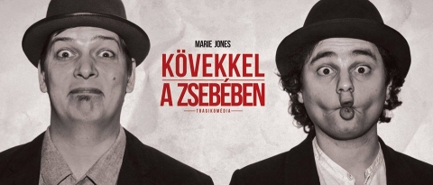 Kövekkel a zsebében - a Figura Stúdió Színház előadásának programja a Vigadó Művelődési Házban - Kövekkel a zsebeben - a Figura Stúdió Színház előadásának programja a Vigadó Művelődési Házban.
» 2017. május 7., vasárnap • 19.00 - Gábor Áron bérlet
» 2017. május 8., hétfő • 19.00 - Gábor Áron bérlet
» 2017. május 20., szombat • 19.00 - Toldi bérlet
» 2017. május 21., vasárnap • 17.00 és 20.00 - Toldi bérlet és Gábor Áron bérlet
Vigadó Művelődési Ház | Nagytermi stúdió
Figura Stúdió Színház | MARIE JONES: KÖVEKKEL A ZSEBÉBEN
A két szereplő tizenhat karaktert játsszva adja elő a történetet, mely egy amerikai filmstáb írországi filmforgatását meséli el.
Jake és Charlie élete kissé zátonyra futott, mindketten a filmiparban látnak új lehetőségeket, ám ismeretség híján nekik csak statisztaszerep jut. A statiszták szerencséje viszont pont az, hogy jó megfigyelő válhat belőlük.
Így ismerhetünk meg többek között egy elkényeztetett dívát, egy toporzékoló rendezőasszisztenst, a helyi papot, az „egyetlen túlélő” statisztát, és egy fiút, akinek az élete szomorú fordulatot vesz…
Szereplők:
Jake: KOLOZSI BORSOS GÁBOR
Charlie: MOŞU NORBERT-LÁSZLÓ
Jelmeztervező: TÖRÖK RÉKA
Rendező: CSUJA LÁSZLÓ