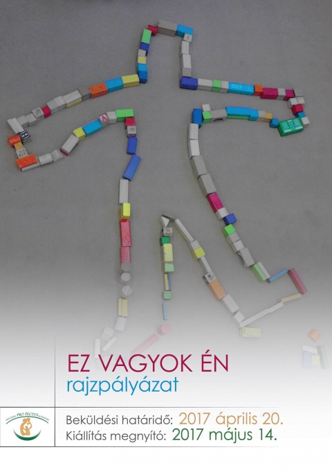 Ez vagyok �n! - rajzp�ly�zat 5-14 �ves gyerekeknek - Ez vagyok �n! - rajzp�ly�zat 5-14 �ves gyerekeknek.

Ki�ll�t�smegnyit�: 2017. m�jus 14-�n, vas�rnap 17:00 �r�t�l.

A p�lyamunk�kat �prilis 20-ig v�rjuk a k�vetkező c�mre: 
Pro Pectus Egyes�let
K�zdiv�s�rhely, Ady Endre utca, 3. sz�m

https://www.facebook.com/events/1849162438683913/