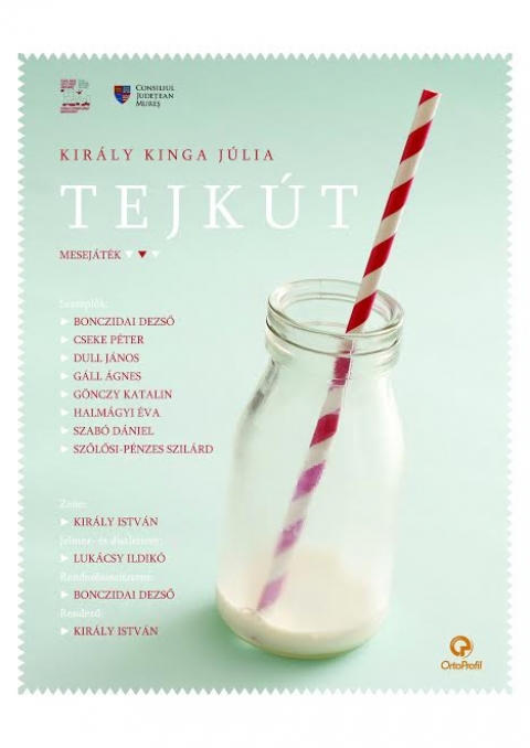 Tejkút - Király Kinga Júlia meséje - 4 év fölötti gyerekeknek ajánlott előadás - tejkut-kiraly-kinga-julia-meseje
Tejkút - Király Kinga Júlia meséje
'Eredetileg bábjátéknak írták meg, mégis hús-vér szereplőkkel mutatják be a Király Kinga Júlia meséjét, a Tejkút című előadást. A marosvásárhelyi Ariel Ifjúsági és Gyermekszínház legújabb bemutatója a 4 éven felüli gyerekeknek szól a gyökerekről és a változó világról. Jelenet az előadásból A Tejkút ősbemutatóját 2002-ben Sepsiszentgyörgyön tartották, tizenöt év elteltével azonban Király István úgy érezte, itt az idő újabb értelmezésben is megmutatni ezt a kiváló történetet a nagyérdemű 'kicsiknek' és nagyoknak.'
https://szekelyhon.ro/aktualis/tejkut-kiraly-kinga-julia-meseje-az-arielben
Szereplők:
Bonczidai Dezső
Cseke Péter
Dull János
Gáll Ágnes
Gönczy Katalin
Halmágyi Éva
Szabó Dániel
Szőlősi-Pénzes Szilárd
Zeneszerző: Király István
Tervező: Lukácsy Ildikó
Rendezőasszisztens: Bonczidai Dezső
Rendező: Király István
Előadások időpontjai:
- 2017. május 10., szerda - 10:00
- 2017. május 10., szerda - 11:30
Vigadó Művelődési Ház | Nagyterem
TEJKÚT - Király Kinga Júlia meséje
4 év fölötti gyerekeknek ajánlott előadás
Jegyár: 6 lej