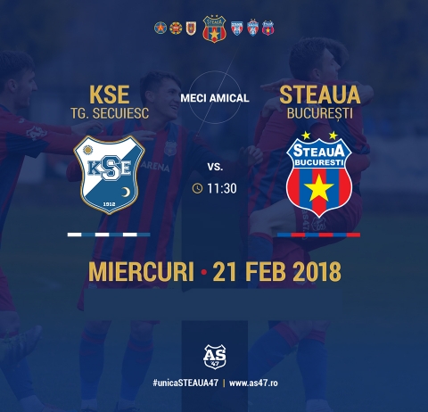 KSE - Steaua București bartsgos labdarg mrkőzs a Sinkovits Stadionban - 2018. februr 21-n 11:30-tl, KSE - Steaua București bartsgos labdarg mrkőzsen vehetnek rszt, a Sinkovits Stadionban.