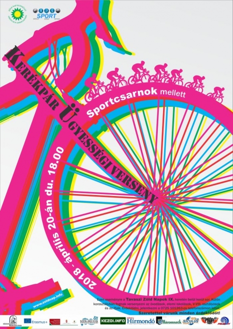 Ker�kp�r �gyess�gi verseny a Tavaszi Z�ld napok keret�ben - T�bb�ves hagyom�nya van m�r a gyermekek sz�m�ra megrendezett �gyess�gi ker�kp�ros versenynek, melyet �jra a Z�ld Nap Egyes�let �s K�zdiv�s�rhely polg�rmesteri hivatal sportirod�ja szervez meg �prilis 20.-�n du. 18:00 �rakor a c�hes v�ros sportcsarnoka mellett.

Ezen esem�nyre a Tavaszi Z�ld Napok IX. keret�n bel�l ker�l sor. K�l�n koroszt�lyban fognak versenyezni az �vod�sok, elemi iskol�sok, V-VIII. oszt�lyosok �s az ifjak. �rdeklődni, jelentkezni a 0725 101263-os telefonsz�mon lehet.

Szeretettel v�runk minden �rdeklődőt!

Plak�tterv: Gy�rgyjakab Bor�ka