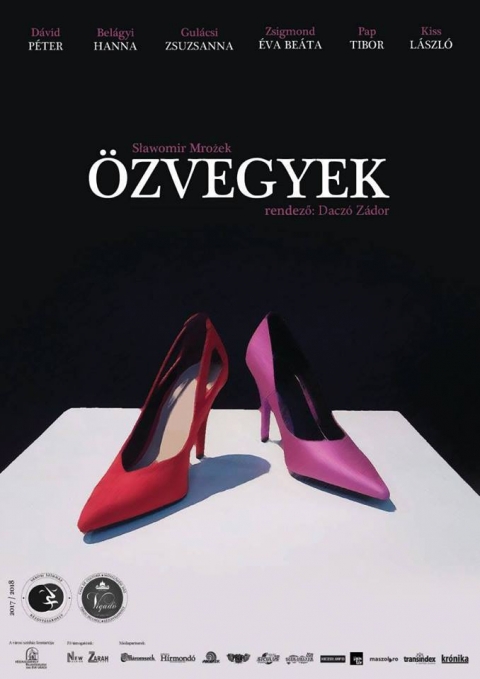 A V�rosi Sz�nh�z Slawomir Mrozek �zvegyek előad�sa Dacz� Z�dor rendez�s�ben - 2018 �prilis 23-�n, h�tfőn este 19:00 �r�t�l a Vigad� Művelőd�si H�z nagyterm�ben a V�rosi Sz�nh�z Slawomir Mrozek �zvegyek előad�s�ra ker�l sor.
Rendező: Dacz� Z�dor
Bemutat� / G�bor �ron b�rlet

�N�zz�k csak: gy�szolnak, de kit gy�szolnak, a f�rj�ket vagy a szeretőj�ket? A szeretőj�k előtt gy�szolhatj�k a f�rj�ket, a f�rj�k előtt viszont nem gy�szolhatj�k a titkos szeretőj�ket. Ebből pedig az k�vetkezik, hogy a szeretőj�kre v�rnak, nem pedig a f�rj�kre. Szok�s szerint. Szok�s szerint? Nem, nem, szok�s szerint, hiszen a h�lgyek eddig m�g sohasem v�rtak az urakra, mindig az urak v�rtak a h�lgyekre. Az urak mindig pontosak voltak, ami egy�ltal�n nem mondhat� el a h�lgyekről.�

�zvegyek, Szeretők, Urak, d�nthet�nk: �l�nk azzal amit a pinc�r felszolg�l nek�nk, vagy t�vozunk az utols� vend�g h�v�s�ra.

Szereplők:
D�vid P�ter, Bel�gyi Hanna, Gu�csi Zsuzsanna, Zsigmond �va Be�ta, Pap TIbor, Kiss L�szl�.