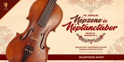 VII. Zabolai N�pzene �s N�pt�nct�bor - 2018. j�lius 30 �s augusztus 5 k�z�tt, A Roy Chowdhury � Mikes Alap�tv�ny szeretettel megh�v minden kedves �rdeklődőt a VII. Zabolai N�pzene �s N�pt�nct�borba!

PROGRAM:
H�tfő, j�lius 30.
15:00 Regisztr�ci�, sz�ll�sok lefoglal�sa
18:30 Vacsora
20:00 Megnyit� (Kult�rh�z)
Magyarpalatkai Banda, P�v�s fell�pőkkel
�szt�r�, Nyitrai Marianna 

Kedd, j�lius 31.
8:30 - 9:30 Reggeli
10:00 - 12:30 T�ncoktat�s
10:00 - 12:30 Hangszeroktat�s
12:30 - 13:00 �nektanul�s k�z�sen Nyitrai Mariannal
13:00 - 14:30 Eb�d
15:00 - 16:00 N�prajzi előad�s: F�l�p Hajnalka
Mezős�g n�pviselete a 20. sz�zadban
16:00 -18:00 D�lut�ni oktat�sok
21:00 T�nch�z a Pro Zabola kertben

Szerda, augusztus 1.
8:30 - 9:30 Reggeli
10:00 - 12:30 T�ncoktat�s
10:00 - 12:30 Hangszeroktat�s
12:30 - 13:00 �nektanul�s k�z�sen Nyitrai Mariannal
13:00 - 14:30 Eb�d
16:00 -18:00 D�lut�ni oktat�sok
18:00 - 19:30 Vacsora
21:00 T�nch�z a M�zeumkertben � h�zigazda Dr. Pozsony Ferenc

Cs�t�rt�k, augusztus 2.
8:30 - 9:30 Reggeli
10:00 - 12:30 T�ncoktat�s
10:00 - 12:30 Hangszeroktat�s
12:30 - 13:00 �nektanul�s k�z�sen Nyitrai Mariannal
13:00 - 14:30 Eb�d
16:00 -18:00 D�lut�ni oktat�sok
18:00 - 19:30 Vacsora
21:00 T�nch�z a Mikes Kast�lyban

P�ntek, augusztus 3.
8:30 - 9:30 Reggeli
10:00 - 12:30 T�ncoktat�s
10:00 - 12:30 Hangszeroktat�s
12:30 - 13:00 �nektanul�s k�z�sen Nyitrai Mariannal
13:00 - 14:30 Eb�d
Kir�ndul�s a Sz�kelytam�sfaIvi Th�ry-k�ri�hoz (szekerez�s, bogr�csoz�s, egy�b programok)
21:00 T�nch�z a Th�ry-k�ri�n�l

Szombat, augusztus 4.
8:30 - 9:30 Reggeli
10:00 - 12:30 T�ncoktat�s
10:00 - 12:30 Hangszeroktat�s
12:30 - 13:00 �nektanul�s k�z�sen Nyitrai Mariannal
13:00 - 14:30 Eb�d
15:00 -18:00 �nektanul�s k�z�sen Nyitrai Mariannal
15:00-16:00 D�lut�ni oktat�sok
Mezős�g �nekes n�pzen�je, zenekarok: Nyitrai Marianna
18:00 - 19:30 Vacsora
21:00 G�la
Magyarpalatkai Banda, �szt�r�, Nyitrai Marianna, melegf�ldv�ri �s mezőkesz�i adatk�zlő �nekesek �s t�ncosok, Szil�gyi Anna �nekes, Borb�th Szilveszter t�ncos T�nch�z

MUZSIK�LNAK:
- �szt�r� zenekar
- �bri B�la �s zenekara 
- Magyarpalatkai Zenakar
- Dezső Attila �s bar�tai
- Oniga Andr�s �s bar�tai (Magyarlap�d)

T�NCOKTAT�S
Oktat�k:
- Halad�k: Tők�s Zsolt �s Tők�s Edit (magyarpalatkai t�ncok)
- Kezdők: Both L�szl� �s Tem�rdek Friderika ( magyarszov�ti )
- Gyerekek II: F�l�p Csaba �s Dombi Rozsa (�rd�ng�s f�zesi t�ncok)
- Gyerekek I: Kincses Olga
- N�pdaloktat�s: Nyitrai Marianna

HANGSZEROKTAT�S AZ �SZT�R�VEL (hegedű, br�csa, bőgő):
- Moldov�n Horv�th Istv�n, Major Levente Istv�n - hegedű
- Vajda M�ty�s - br�csa 
- Sz�sz J�zsef �rp�d - br�csa
- Sz�sz Lőrinc - bőg�

A T�BOR HELYSZ�NEI:
Zabolai Kult�rh�z, Teleh�z, Cs�ng� N�prajzi M�zeum, Mikes Kast�ly, Pro Zabola kert

MINDEZEKEN T�L:
Hajnalig tart� t�ncmulats�gok, kir�ndul�s a sz�kelytam�sfalvi Th�ry kast�lyhoz, bogr�csoz�s, gyermekfoglalkoz�sok, n�pi j�t�kok, tudom�nyos n�prajzi előad�sok.

SZAKMAI ELŐAD�K:
- F�l�p Hajnalka, a Budapesti N�prajzi M�zeum fő muzeol�gusa
- N�prajzi előad�s: Mezős�g n�pviselete a 20. sz�zadban
- Szil�gyi Anna melegf�ldv�ri �nekes, t�ncos - a N�pműv�szet Mestere

BEL�PŐ:
Magyarorsz�gr�l �rkezőknek: 400 RON (28000 Ft)
Nyugati vend�geknek: 150 EUR
Erd�lyből �rkezőknek: 350 RON
Csoportoknak kedvezm�nyt aj�nlunk :)

SZ�LL�S �S ELL�T�S:
Csal�dokn�l 7EUR/NAP
S�toroz�s (s�torhely ingyenes)
Napi h�rom �tkez�s

TOV�BBI INFORM�CI�K:
E-mail: info@zabolaitanctabor.ro
Mob: 0724 026 303, 0723 397 768
A programv�ltoz�s jog�t fenntartjuk.
A t�bor r�szletes programj�t az elk�vetkezőkben k�zz� tessz�k!

https://www.facebook.com/events/170101070464095/