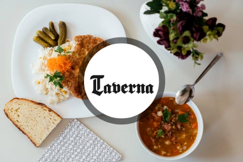 Napi men� okt�ber 1 �s okt�ber 5 k�z�tt a Taverna vend�glőben - Napi men� okt�ber 1 �s okt�ber 5 k�z�tt a Taverna vend�glőben.

Okt�ber 1: H�tfő
Z�lds�gleves csipetk�vel
R�ntott csirkesz�rny, szalmakrumpli, savany�s�g

Okt�ber 2: Kedd
Ny�rs�gi gomb�cleves
Tepsiben s�lt karaj, parasztpity�ka, sal�ta

Okt�ber 3: Szerda
T�rkonyos pity�ka leves
S�lt csirkecomb, z�lds�ges rizs

Okt�ber 4: Cs�t�rt�k
Sajtkr�m leves, fűszeres croutonnal
Kemenc�ben s�lt oldalas, p�rolt k�poszta

Okt�ber 5: P�ntek
Magyaros karfiolleves
Brassai apr� pecsenye, savany�s�g