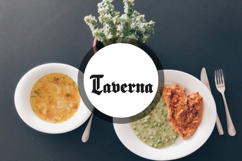 Taverna napi men� - Okt�ber 15-19 - A Taverna napi men� aj�nlata okt�ber 15-19 k�z�tt

Okt�ber 15, H�tfő
Paraszt csorba
R�ntott sajt, p�rolt rizs, fekete �fonya lekv�r

Okt�ber 16, Kedd
Z�ldbors� leves csipetk�vel
Cig�nypecsenye, hagym�s t�rt krumpli, sal�ta

Okt�ber 17, Szerda
Csicseri bors� kr�mleves, kolb�sz karik�kkal
Pan�rozott csirkemell, z�ldfuszulyka főzel�k

Okt�ber 18, Cs�t�rt�k
Ny�rs�gi gomb�cleves
Hagym�s rost�lyos borj� h�sb�l, petrezselymes krumpli, savany�s�g

Okt�ber 19, p�ntek
G�r�g csorba
Diszn�p�rk�lt, csigat�szta, savany�s�g