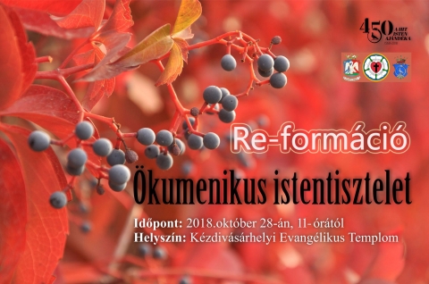 �kumenikus istentisztelet-sorozat K�zdiv�s�rhelyen - A K�zdiv�s�rhelyi Evang�likus - Luther�nus Templom v�rosunk �kumenikuss�g�nak a szimb�luma, hiszen vas�rnaponk�nt reform�tus, unit�rius �s evang�likus istentiszteletet is tartunk. Ennek ok��rt a lelk�szek �gy d�nt�ttek, hogy minden h�nap negyedik vas�rnapj�n �kumenikus istentiszteletet tartunk, melyre felekezeti hovatartoz�st�l f�ggetlen�l szeretettel v�runk mindenkit. Az első alkalomra okt�ber 28-�n, vas�rnap 11 �r�t�l ker�l sor az evang�likus templomban (D�zsa Gy�rgy u. 10.).
