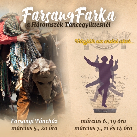 Farsangi T�nch�z - FarsangFarka a H�romsz�k T�ncegy�ttesn�l - FarsangFarka a H�romsz�k T�ncegy�ttesn�l

M�rcius 5-�n �s 6-�n farsangot b�cs�ztat�, �sszehangolt programk�n�lattal v�rja n�zőit a H�romsz�k T�ncegy�ttes. Id�n is megszervezik a m�r hagyom�nyoss� v�lt Farsangi T�nch�zat, amelyre ez alkalommal m�rcius 5-�n, kedd este 8 �r�t�l ker�l sor a H�romsz�k T�ncst�di�ban. A mulats�gba ebben az �vben is nagy szeretettel v�rj�k a jelmezben �rkezőket! Az �nnepi t�nch�z �jszaka 1 �r�ig tart, illetve most is a Heveder zenekar �s a Folker egy�ttes muzsik�l.

A FarsangFarka n�vre keresztelt �nnepi programk�n�lat m�sodik r�szek�nt a V�gj�k az erdei utat� c�mű folkl�relőad�st tűzt�k műsorra. �gy az Iv�cson L�szl� rendezte produkci�t m�rcius 6-�n �s 7-�n �sszesen h�rom alkalommal n�zhetik meg a sepsiszentgy�rgyiek:

m�rcius 6, szerda, 19 �ra � H�romsz�k T�ncst�di�
m�rcius 7, cs�t�rt�k, 11 �s 14 �ra � H�romsz�k T�ncst�di�

A m�rcius 6-i előad�sra a K�zponti Jegyirod�ban v�s�rolhat�k jegyek, h�tfőtől cs�t�rt�kig 10 �s 16 �ra k�z�tt, p�nteken 11 �s 13 �ra k�z�tt (telefonsz�m: 0267-312104), valamint online a www.biletmaster.ro oldalon.

Csatlakozzon a sepsiszentgy�rgyi t�nch�zasok Facebook-csoportj�ba, ahol �nt is �rtes�thetj�k, amennyiben b�rmilyen n�pi (t�nch�z, folkkocsma, előad�s, koncert) megmozdul�s van a k�rny�ken: https://www.facebook.com/groups/776558819391680/