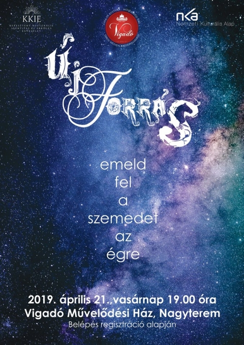 Új forrás zenekar, Emeld fel a szemedet az égre - 2019. április 21-én vasárnap 19 órától, a Vigadó Művelődési Ház nagyteremében az Új forrás zenekar, Emeld fel a szemedet az égre című koncerten vehetnek részt.
Belépés regisztráció alapján
Az Új Forrás együttes (Magyarország - Gödöllő) húsvét ünnepi koncertet tart Kézdivásárhelyen!
Szívbe markoló üzenetek, ihletett ének és hangszeres játék, illetve a legmodernebb, progresszív zenei hangzás jellemzi őket.
A belépés ingyenes, de szükségeltetik helyfoglalás a jegyirodában!
Az együttesről további információk:
- Facebook: https://www.facebook.com/Új-Forrás-191017077602720/
- Weboldal: http://www.uj-forras.hu/index.html