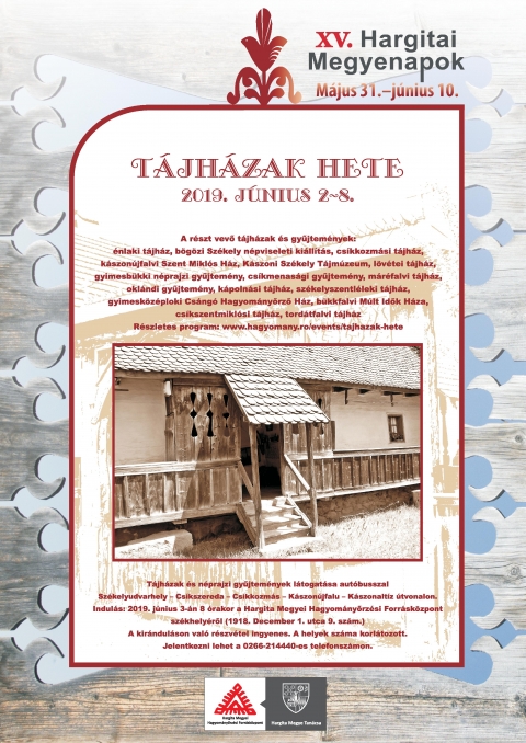 A Forr�sk�zpont műsork�n�lata a XV. Hargitai Megyenapokon - T�jh�zak Hete j�nius 2 �s 8 k�z�tt - A Forr�sk�zpont műsork�n�lata a XV. Hargitai Megyenapokon

Id�n m�jus 31. �s j�nius 10. k�z�tt zajlik a XV. Hargitai Megyenapok. Az idei rendezv�nysorozat a p�pal�togat�s �s a p�nk�sdszombati cs�ksomly�i b�cs� k�z� �kelődik. A megyenapokon a sz�kelyudvarhelyi Hargita Megyei Hagyom�nyőrz�si Forr�sk�zpont a k�vetkező esem�nyeket szervezi:

Id�n a T�jh�zak Hete j�nius 2. �s 8. k�z�tt zajlik.

Ebben az időszakban a programhoz csatlakoz� t�jh�zak, n�prajzi gyűjtem�nyek tulajdonosai kinyitj�k kapuikat a nagyk�z�ns�g előtt. A gyűjtem�nyfelelős�k a T�jh�zak Het�nek egy-egy napj�n szervezett form�ban bemutatj�k a helyi gyűjtem�nyt az �rdeklődőknek, emellett helyenk�nt k�zműves foglalkoz�st tartanak, vagy kultur�lis műsorral sz�nes�tik a rendezv�nyt, t�bbek k�z�tt szaval�versenyt, ki�ll�t�sokat, n�pi gyermekj�t�kokat, gasztron�miai bemutat�kat szerveznek.

A sz�kelyvars�gi �s cs�kszentimrei t�nccsoportok tal�lkoz�j�ra j�nius 2-�n �s j�nius 9-�n ker�l sor, előbb a sz�kelyvars�gi t�ncegy�ttes l�togat el Cs�kkozm�sra, ahol udvarhelysz�ki t�ncokat adnak elő, majd j�nius 9-�n a cs�kkozm�si t�ncegy�ttes Sz�kelyvars�gon l�p fel, ahol Cs�k vid�ki t�ncokkal �rvendeztetik meg a helyi k�z�ns�get. Az előad�st t�nch�z k�veti, zen�l a Lelkes zenekar.

A Hargitai Megyenapok �s a p�pal�togat�s időszak�ban, m�jus 30. �s j�nius 7. k�z�tt a Cs�kszereda főter�n szervezett v�s�ron, illetve a j�nius 8�9. k�z�tti cs�ksomly�i b�cs� alkalm�val szervezett v�s�ron mindv�gig jelen lesz a Hargita Megyei Hagyom�nyőrz�si Forr�sk�zpont k�nyves standja bős�ges helyt�rt�neti, sz�kelys�gt�rt�neti, n�prajzi k�tetek, a vid�k�nk �rt�keit őrző dokumentumfot�kkal illusztr�lt albumok sz�nes v�laszt�k�val.

Minden �rdeklődőt szeretettel v�runk rendezv�nyeinkre �s k�nyves standunkhoz a XV. Hargitai Megyenapokon!