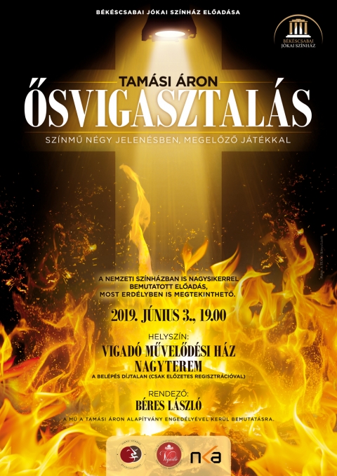 A B�k�scsabai J�kai Sz�nh�z, Tam�si �ron: Ősvigasztal�s c�mű dr�m�ja - A Vigad� Művelőd�si H�z szervez�s�ben, j�nius 3-�n, este 7 �r�t�l, a B�k�scsabai J�kai Sz�nh�z, Tam�si �ron: Ősvigasztal�s c�mű dr�m�ja lesz l�that�, a Vigad� Művelőd�si H�z nagyterm�ben. 

Tam�si �ron Ősvigasztal�s c�mű dr�m�ja majdnem �tven �vvel a meg�r�sa ut�n ker�lt a nagyk�z�ns�g el�. Tam�si maga is elveszettnek hitte az Amerik�ban �rt �komor �s darabos v�zlat�-�t, ahogy visszaeml�kez�seiben nevezte. Egy kolozsv�ri dr�map�ly�zatra k�ldte haza 1924-ben, akkor, amikor az első vil�gkatasztr�f�n �tvergőd�tt emberis�g levegő�rt �s seg�ts�g�rt ki�lt, megv�lt�s�rt esedezik. A darab az �letbe vetett hitről, az �jrakezd�s lehetős�g�ről sz�l. A műben benne szunnyadozik a t�l�l�s �g�rete: a megmarad�s z�loga nem a keserg�s, hanem az akar�s, �tja az �sszetartoz�s. Alapt�m�ja: az ősi hagyom�nyok elvet�s�vel megszűnik az ember �s term�szet harmonikus kapcsolata, hely�t a k�osz �s az erk�lcsi szennyezetts�g foglalja el. Tam�si nem megelőzte a kor�t, hanem egyszerűen m�s, modernebb dr�m�t �rt, mint amilyenhez a h�szas �vek magyar irodalma, illetve sz�nh�zi k�z�ns�ge szokott, vagy amilyent elv�rt. Az Ősvigasztal�s � b�r szerzői utas�t�s szerint �t�rt�nik Sz�kelyf�ld�n a XIX. sz�zadban, sőt b� is vezeti ide a XX. sz�zadot� � cselekm�nye m�gis időtlen. A darab az ősi pog�ny kultikus szertart�sok hangulat�t id�zi meg. A dr�mai szitu�ci�t Csorja Ambrus szokatlan v�gakarata teremti meg. �ccse, k�r�s�re ősi �ldozatot celebr�l, �s a havasi tiszt�son m�gly�n �geti el a holttest�t, hamv�t �sszeszedi egy faz�kba, �s abba saj�t v�r�t is belekeveri. Amikor erre f�ny der�l, Csorja �d�m gyilkoss�g v�dj�val t�rv�ny el� ker�l, s b�r a tan�k vallom�sa alapj�n kider�l az �rtatlans�ga, �a t�rv�nyes szok�sok �s form�k megszeg�s��rt� t�z h�napi elz�r�sra �t�lik. A b�rt�n elől G�lfi Bence sz�kteti meg, de amikor r�j�nnek, hogy mindketten Kisp�l Jul�ba szerelmesek, G�lfi lel�vi Csorj�t.

�Isten, Isten, igaz Isten!� � sikoltja a darab v�g�n a meggyilkolt Csorja �d�mra r�tal�l� egyik szereplő. �Nem s�runk t�bbet soha! Nek�nk nem s�rni kell, hanem megk�zdeni a vil�ggal!� � mondja a m�sik, majd r�m�lten �sszeb�jnak, �s lassan t�ncolni kezdenek� A t�nc, az �tmeneti r�tusok kell�kek�nt a megbillent egyens�ly helyre�ll�t�s�ra, az �rt�kveszt�s, az �rt�kek transzform�ci�ja ut�ni rend megteremt�s�re szolg�l. Az ősvigasztal�s a negat�v �llapotb�l kivezető megold�st, az ősi, tiszta erk�lcsis�get szimboliz�lja. 

R�szletek: www.jokaiszinhaz.hu

A bel�p�s regisztr�ci� alapj�n t�rt�nik!